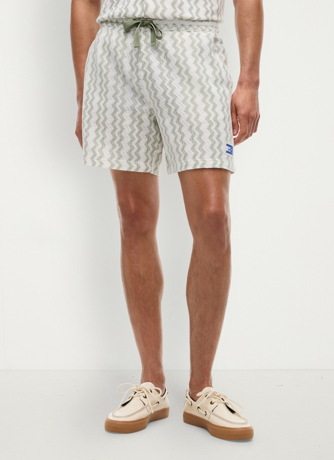 Tommy Hilfiger Straight fit korte broek met grafische print - detail 2 groen