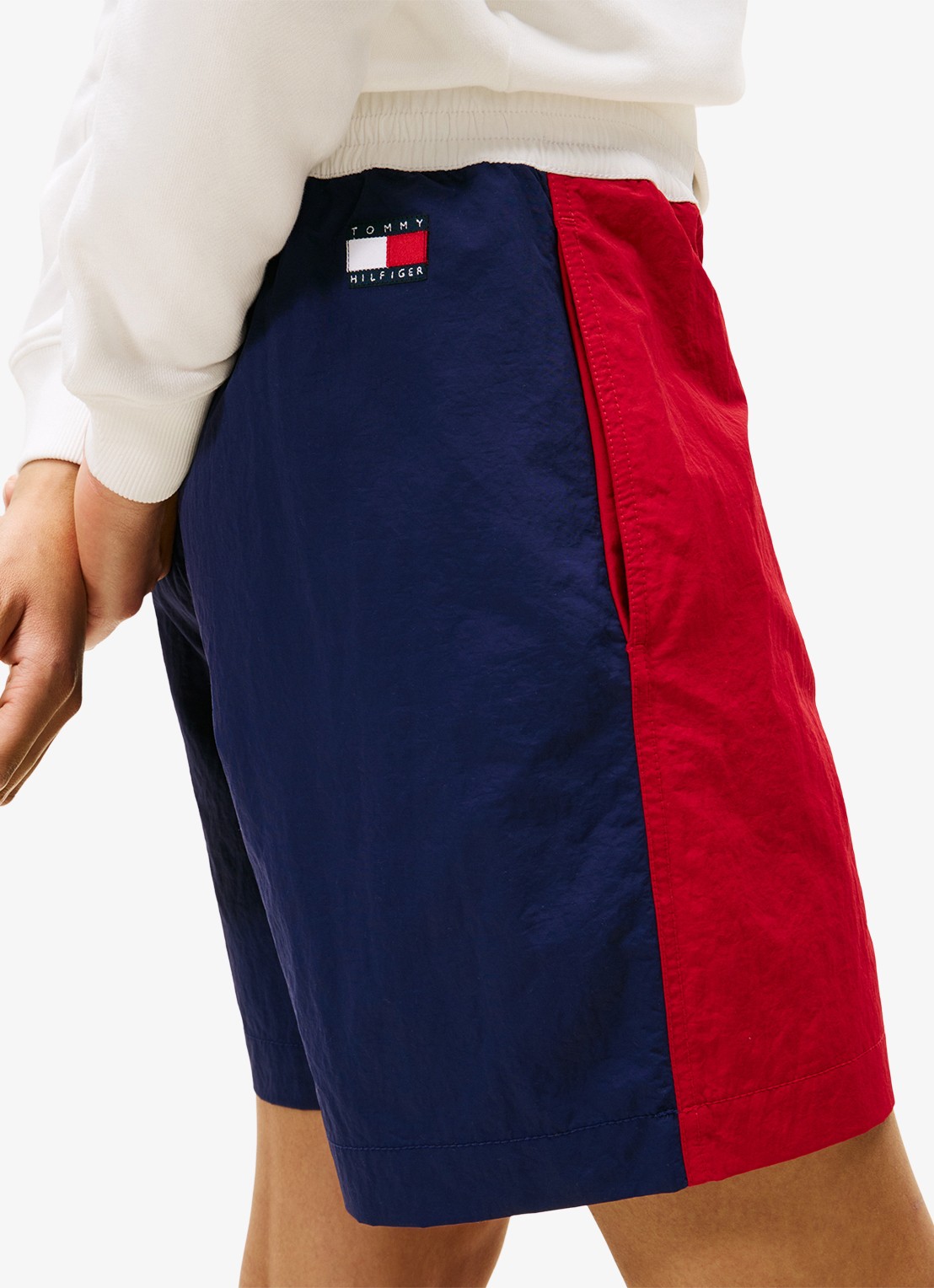 Tommy Hilfiger Straight fit korte broek met logo en steekzakken - detail 6 rood