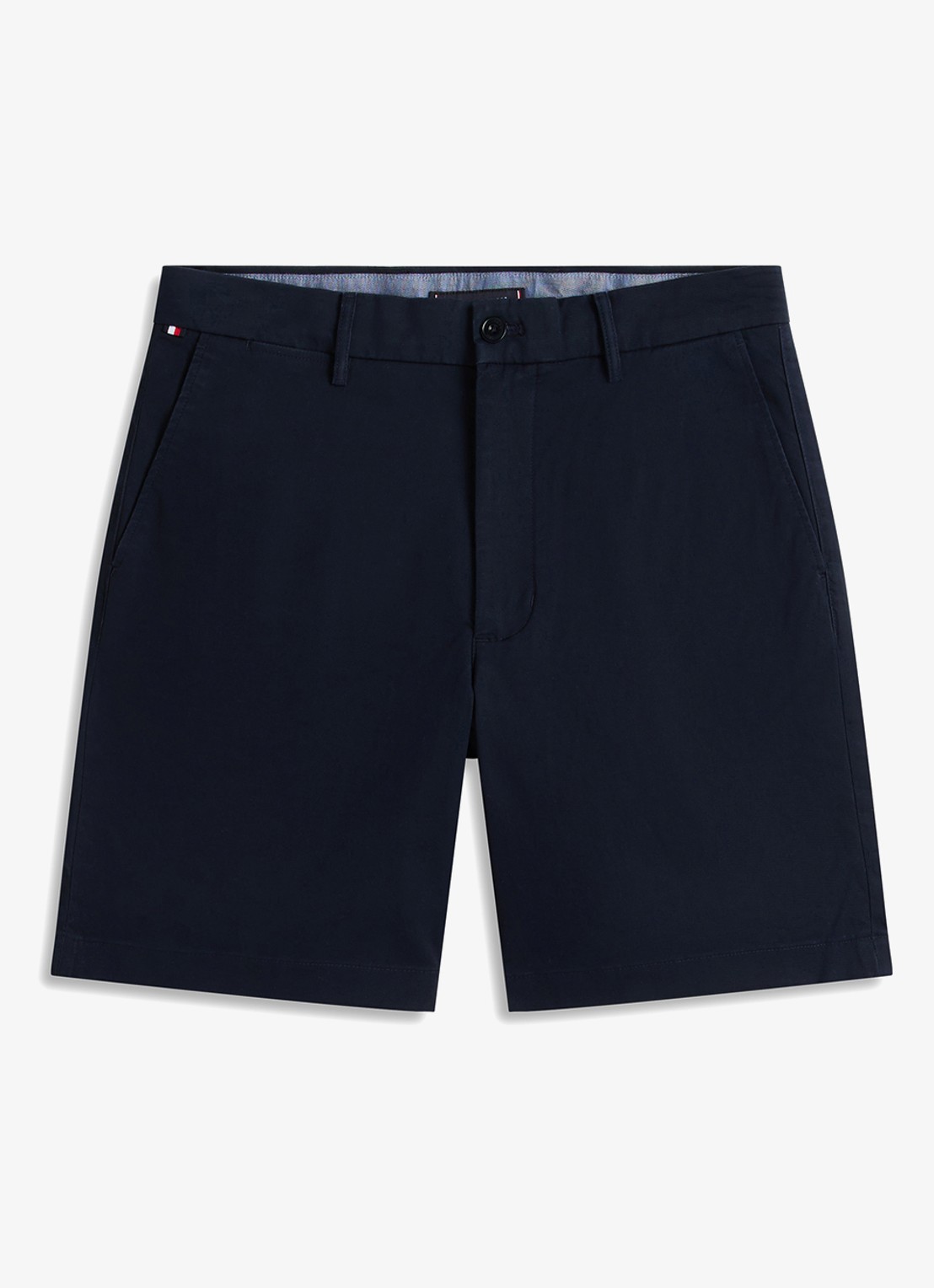 Tommy Hilfiger Straight fit korte chino in katoenblend - voorkant 2 donkerblauw