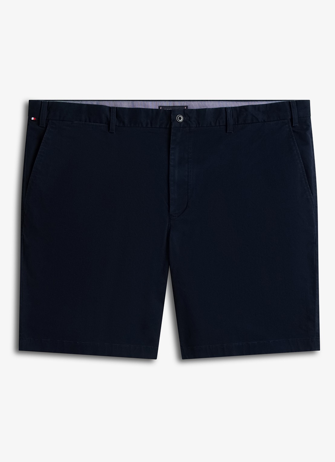 Tommy Hilfiger Straight fit korte chino in katoenblend - voorkant donkerblauw