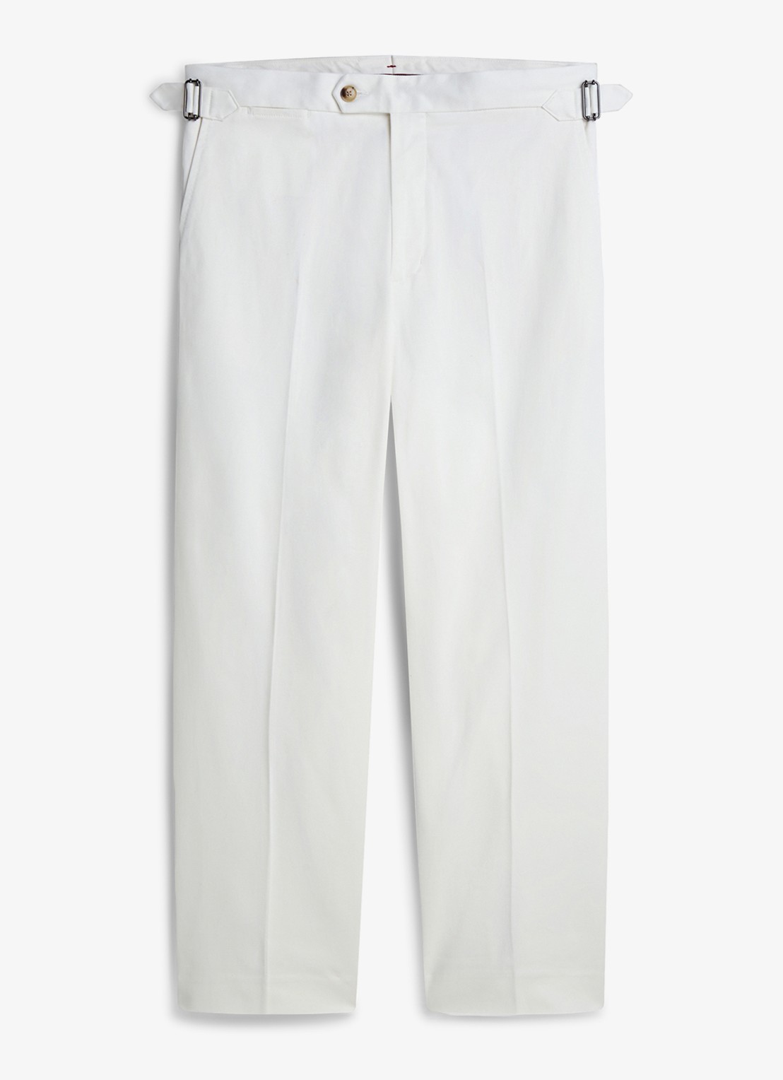 Tommy Hilfiger Straight fit pantalon met steekzakken - voorkant 7 ivoor
