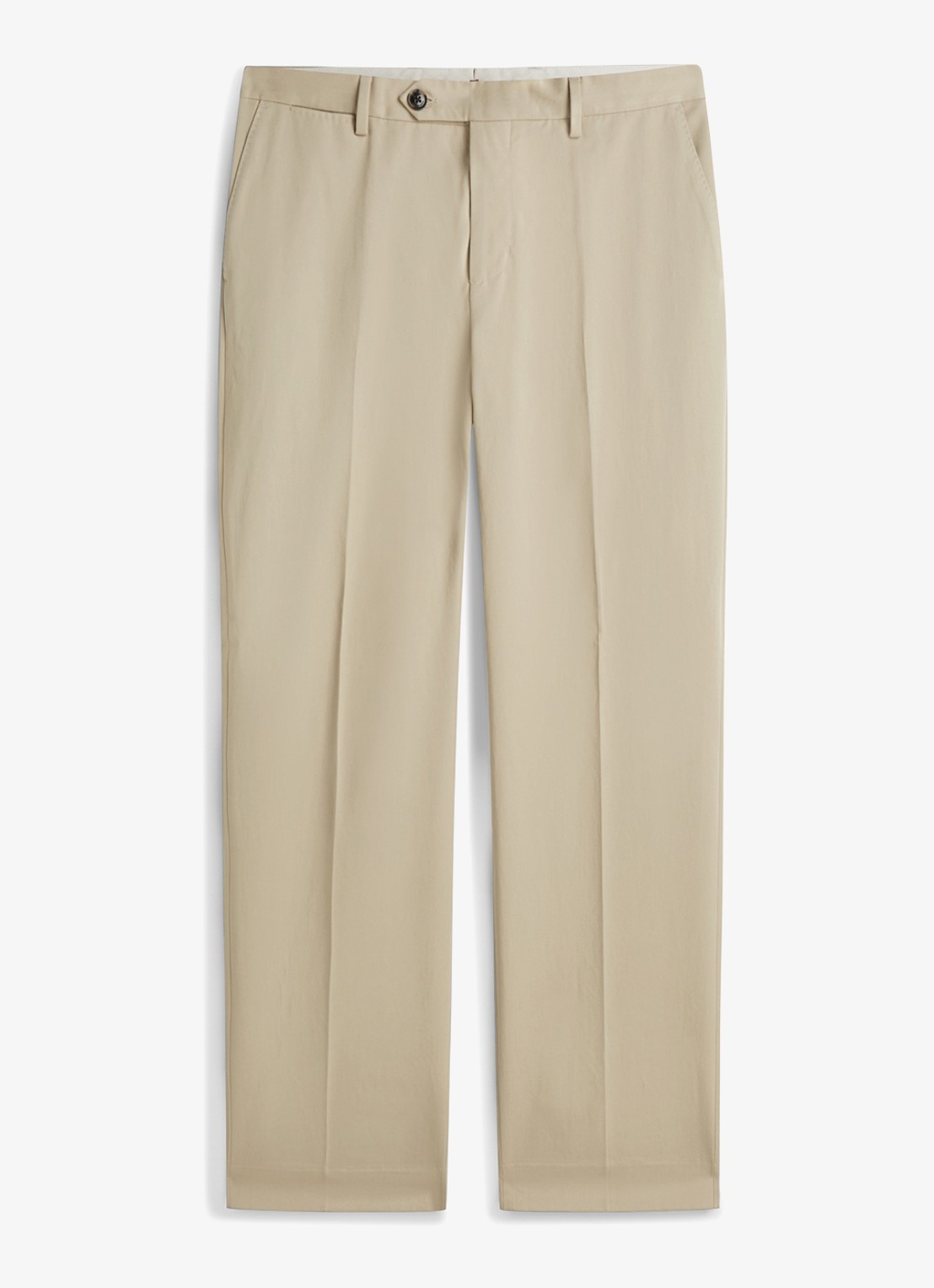Tommy Hilfiger Straight fit pantalon met steekzakken - voorkant beige