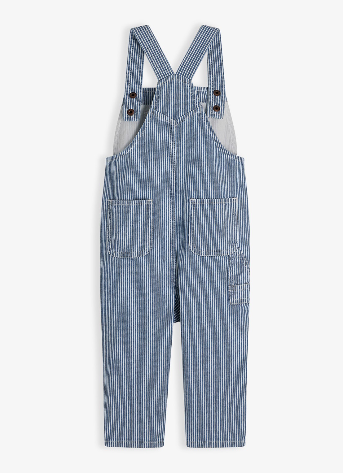 Tommy Hilfiger Straight fit tuinbroek met streepprint - achterkant lichtblauw
