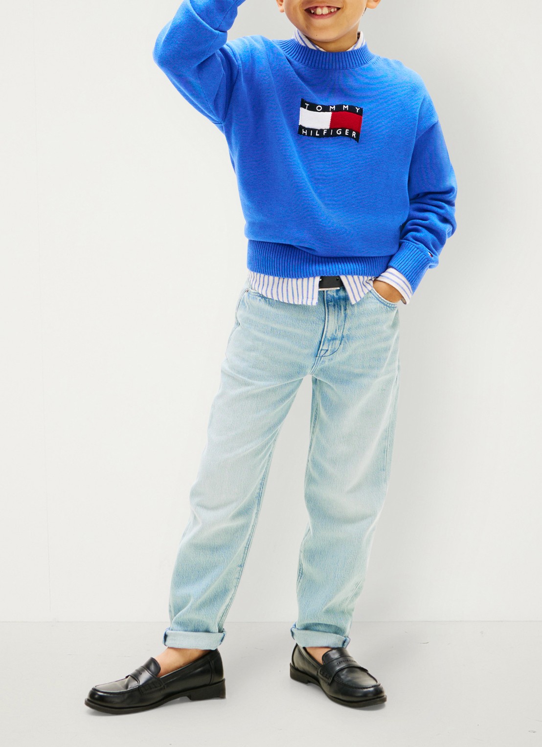 Tommy Hilfiger Straight leg jeans in katoenblend - voorkant 5 denim