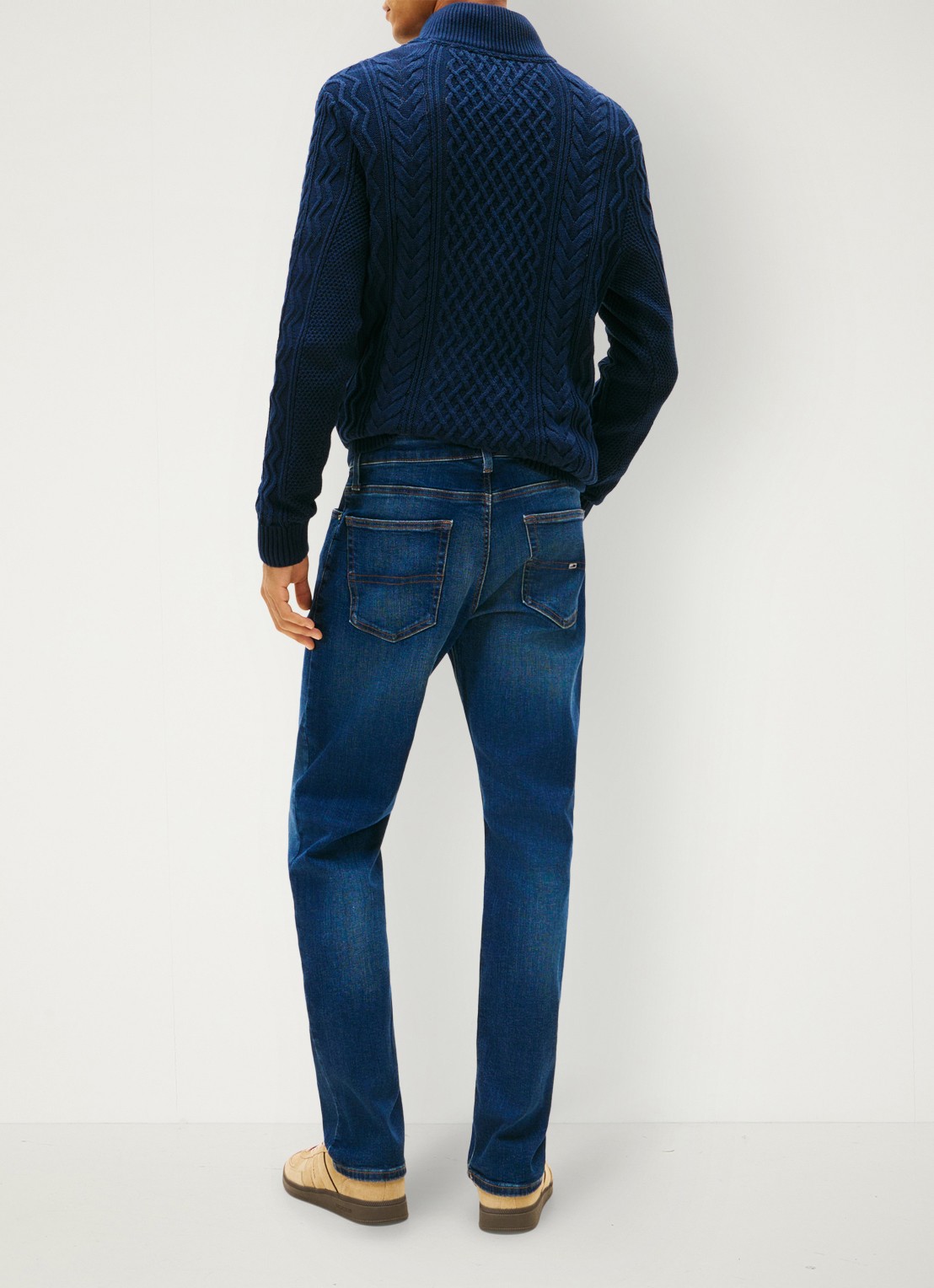 Tommy Hilfiger Straight leg jeans met medium wassing - achterkant 5 denim