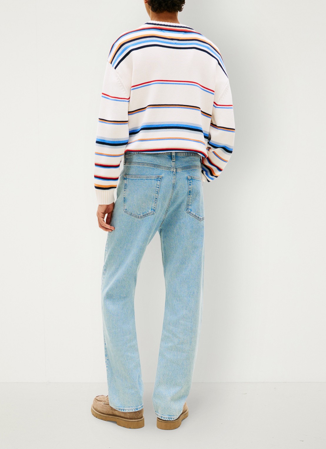 Tommy Hilfiger Straight leg jeans met steekzakken - achterkant denim