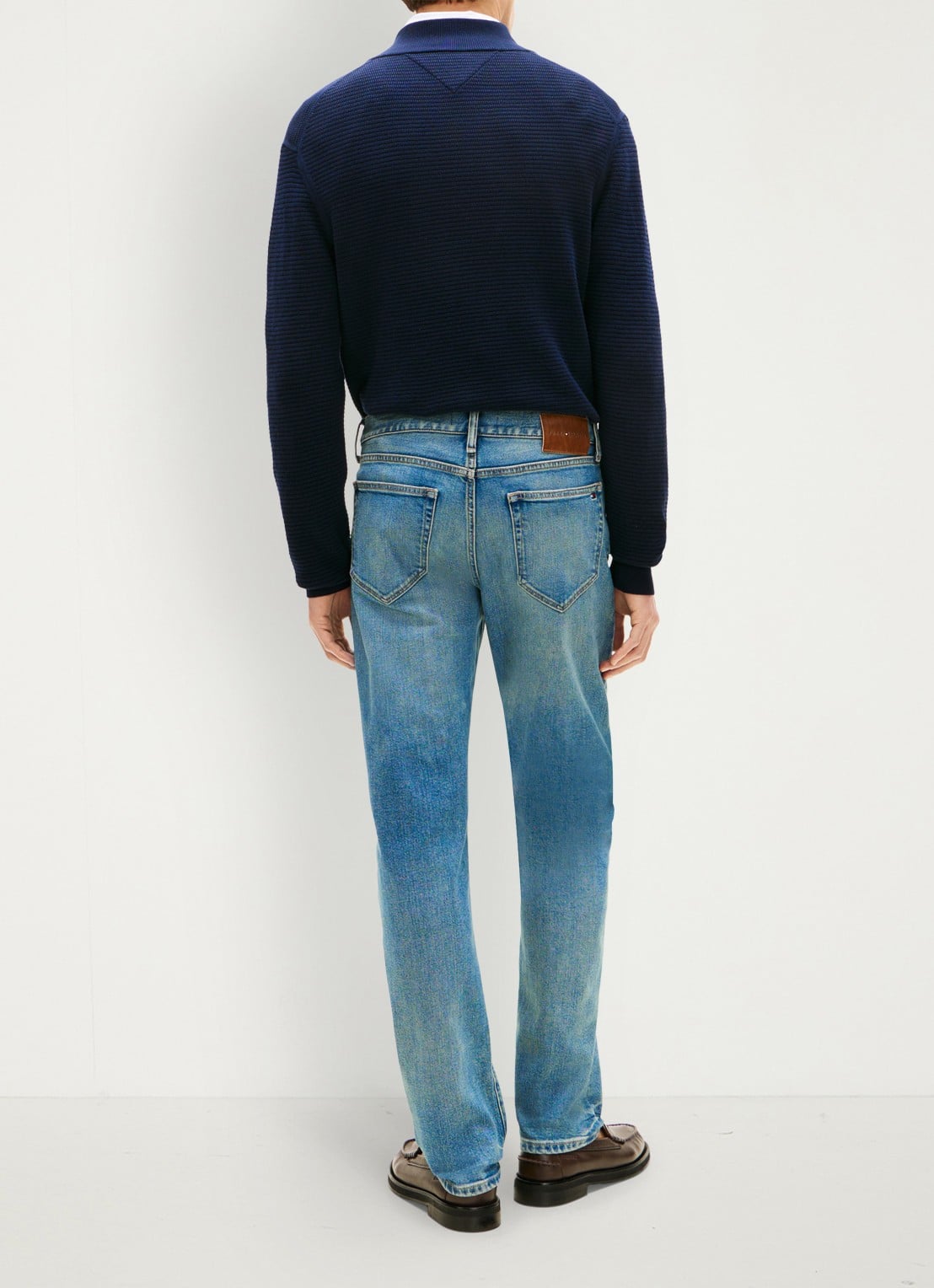 Tommy Hilfiger Straight leg jeans met steekzakken - achterkant 3 denim
