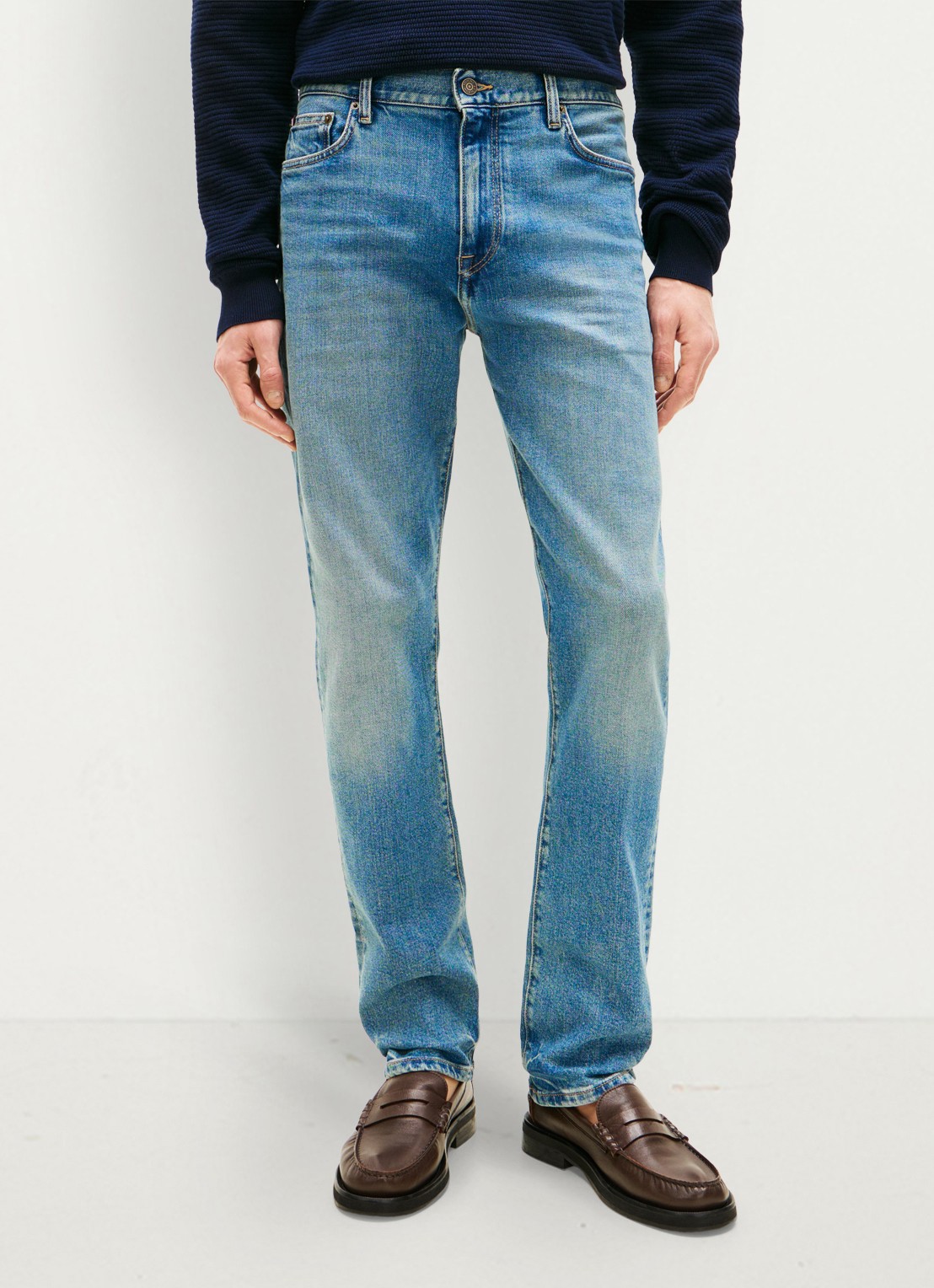 Tommy Hilfiger Straight leg jeans met steekzakken - detail denim