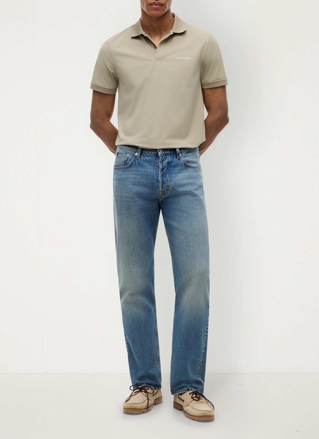 Tommy Hilfiger Straight leg jeans met steekzakken - voorkant 5 jeans