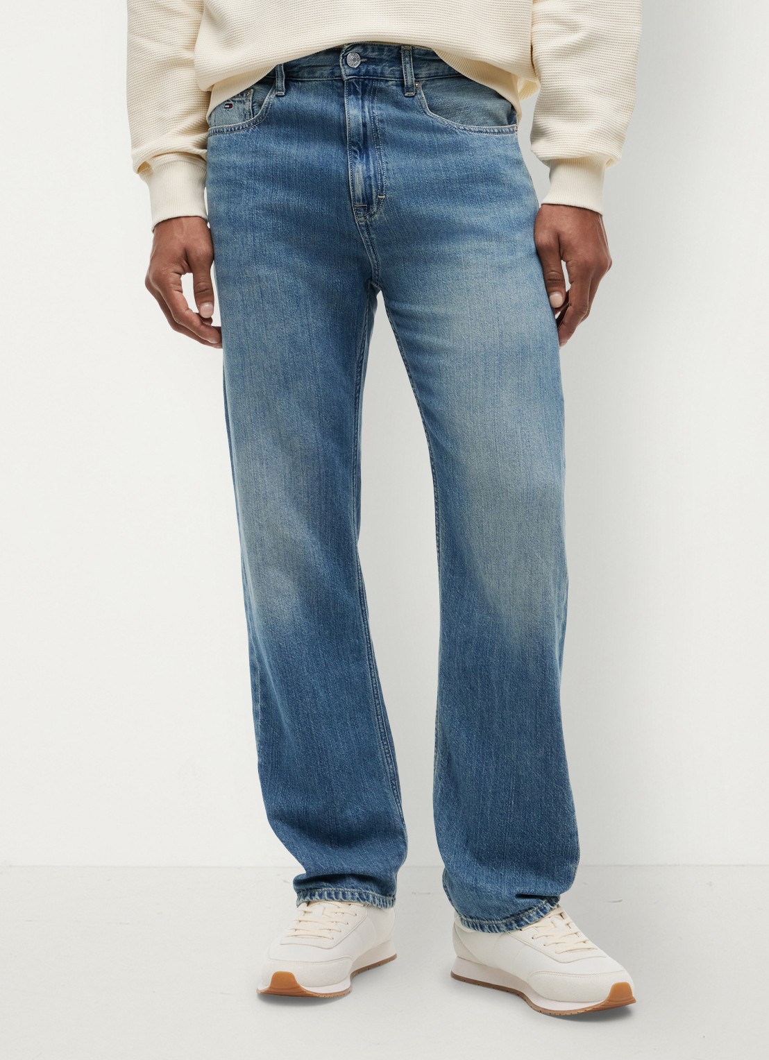 Tommy Hilfiger Straight leg jeans met steekzakken - detail denim