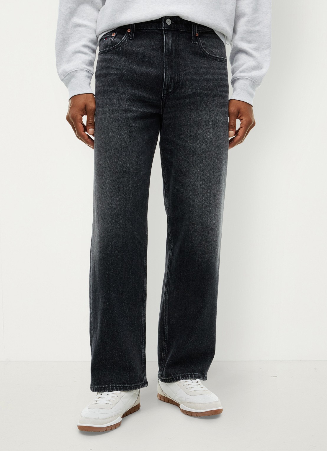 Tommy Hilfiger Straight leg jeans met steekzakken - detail 4 grijs
