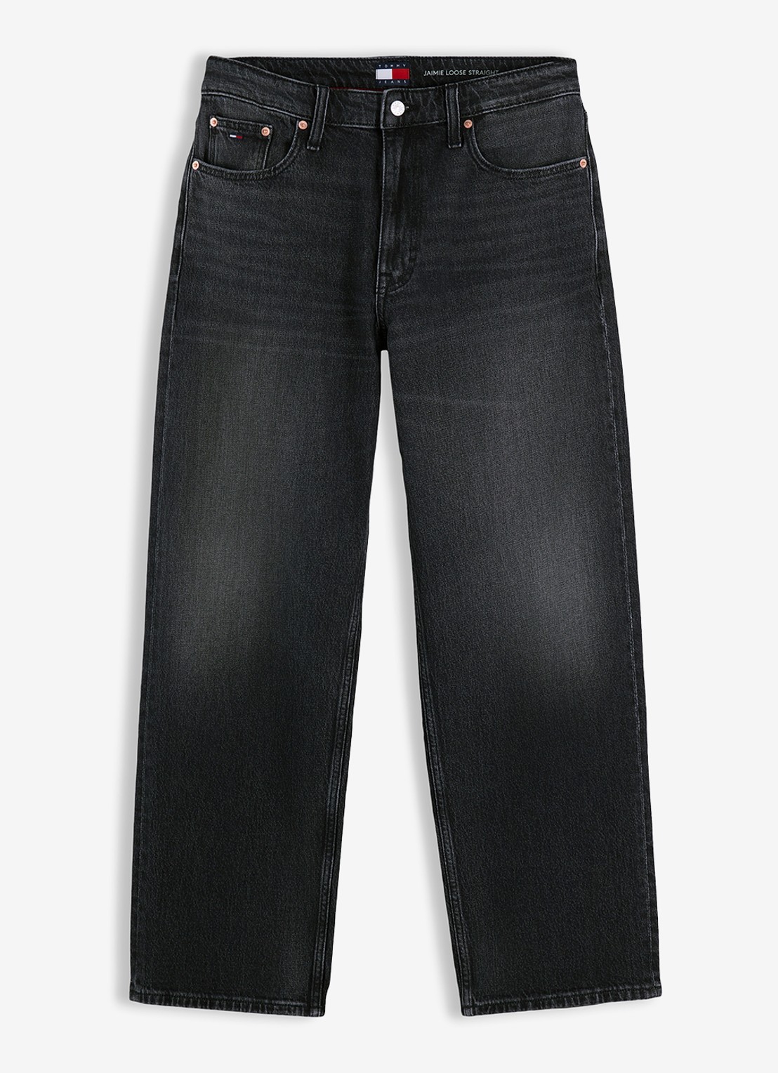 Tommy Hilfiger Straight leg jeans met steekzakken - voorkant 2 grijs