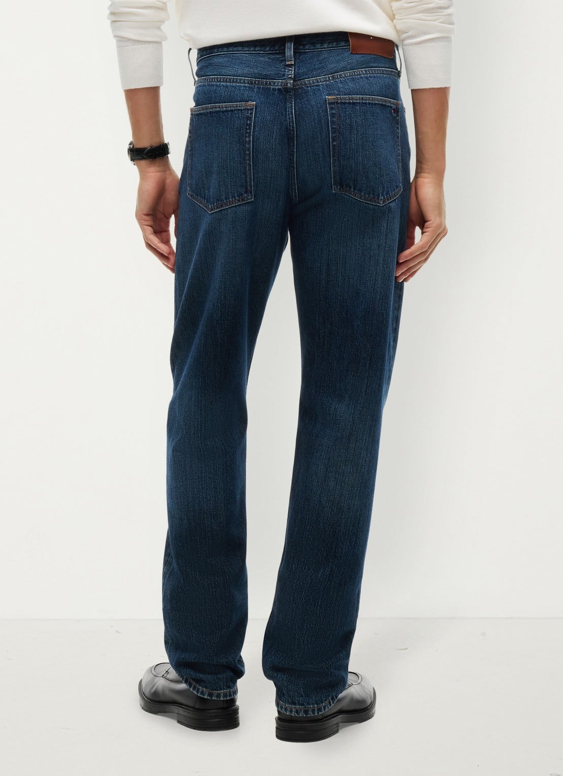 Tommy Hilfiger Straight leg jeans met steekzakken - achterkant indigo