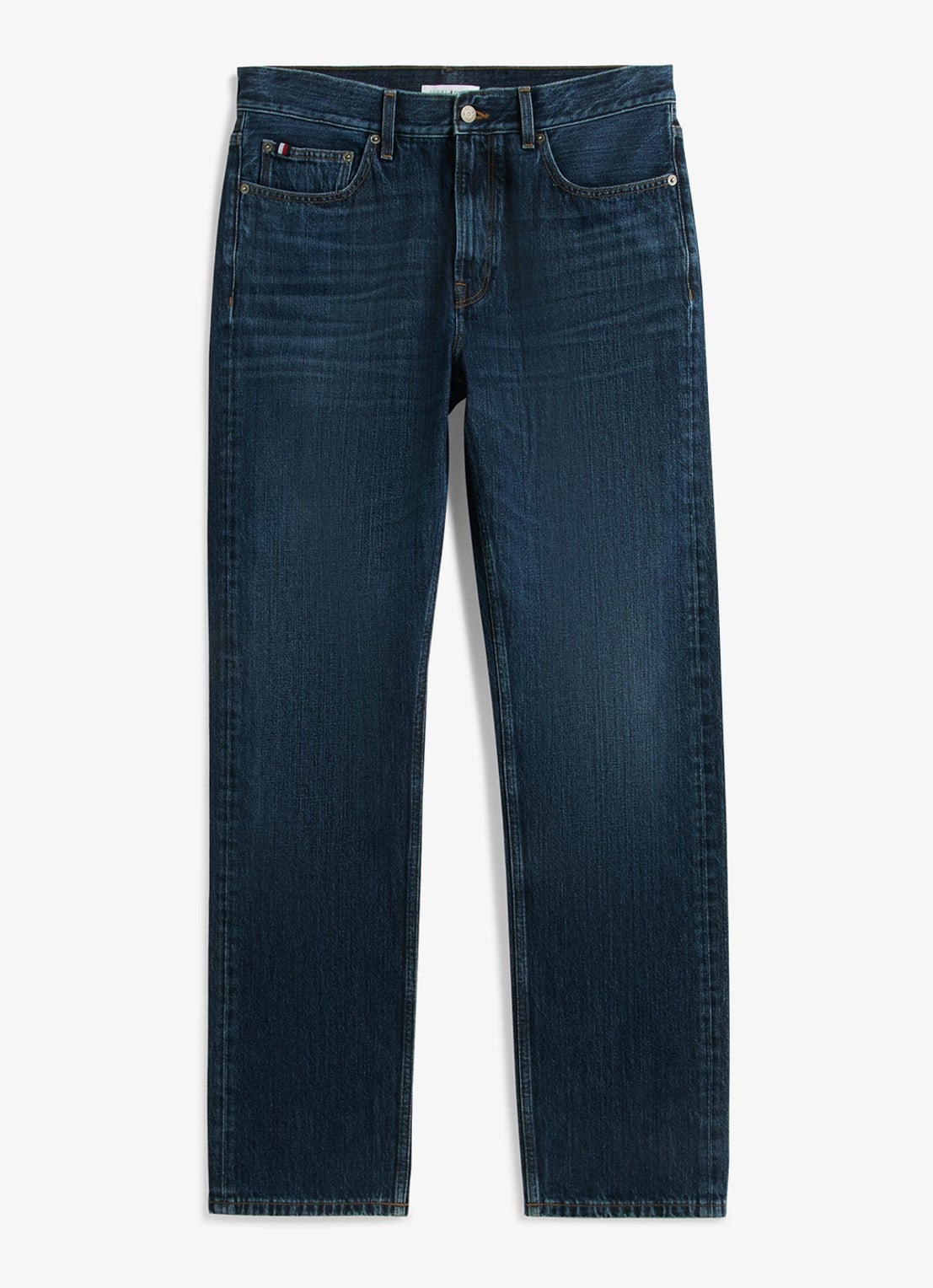 Tommy Hilfiger Straight leg jeans met steekzakken - voorkant 6 indigo