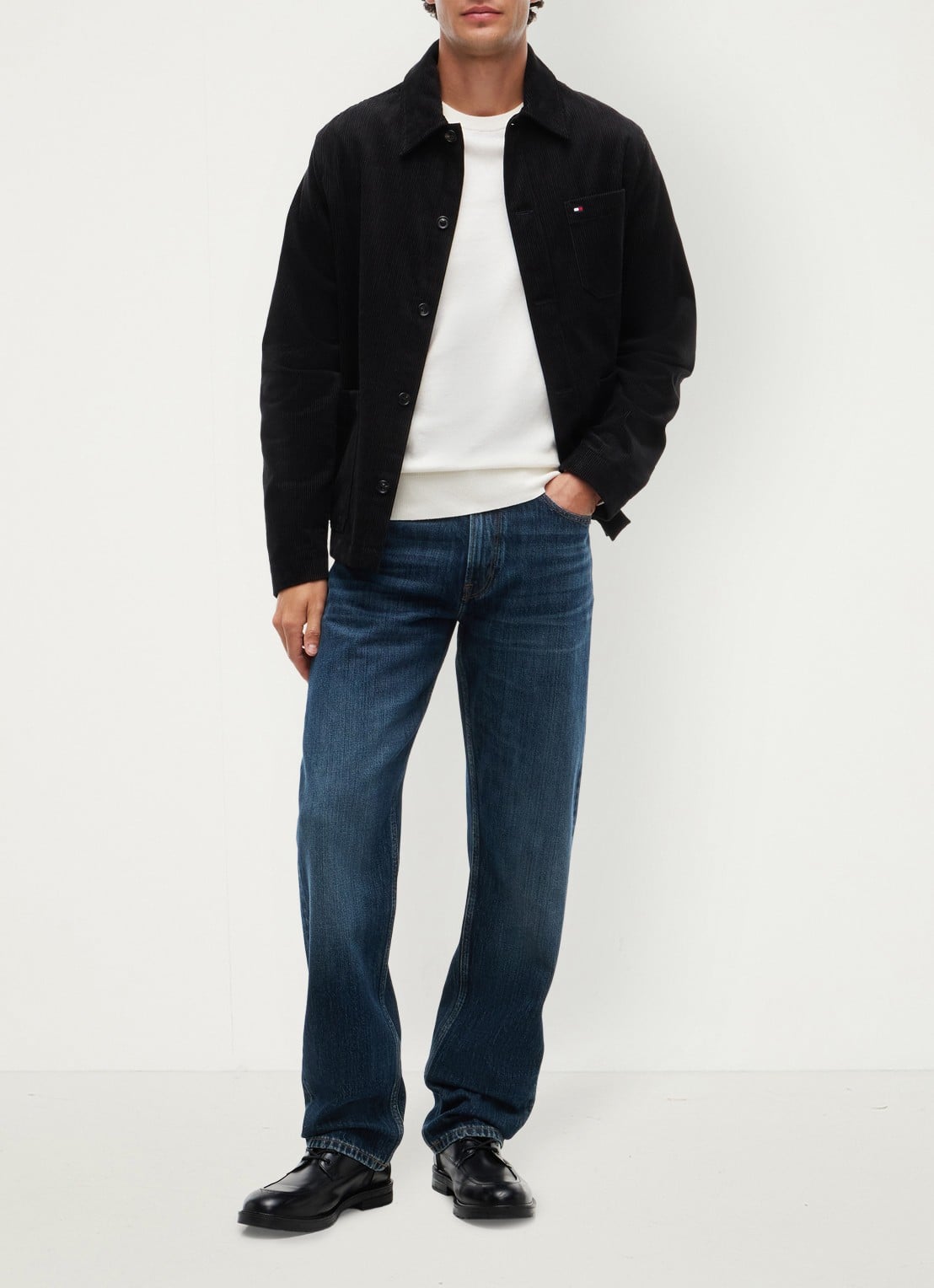 Tommy Hilfiger Straight leg jeans met steekzakken - voorkant 7 indigo