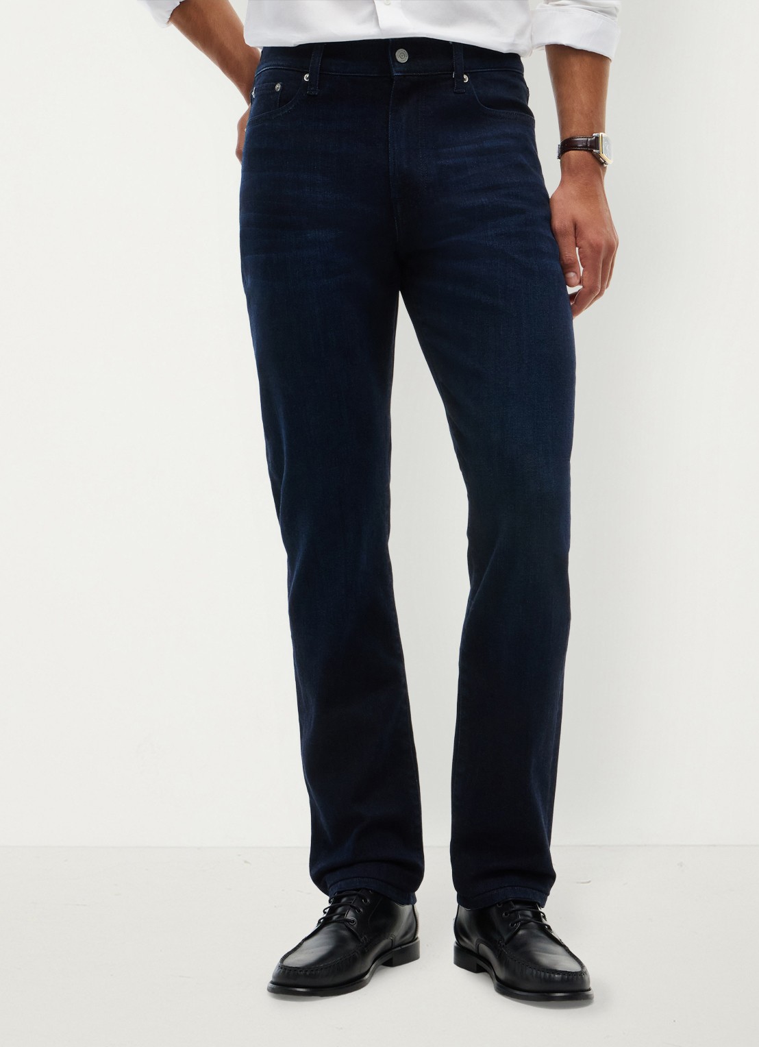 Tommy Hilfiger Straight leg jeans met steekzakken - detail donkerblauw