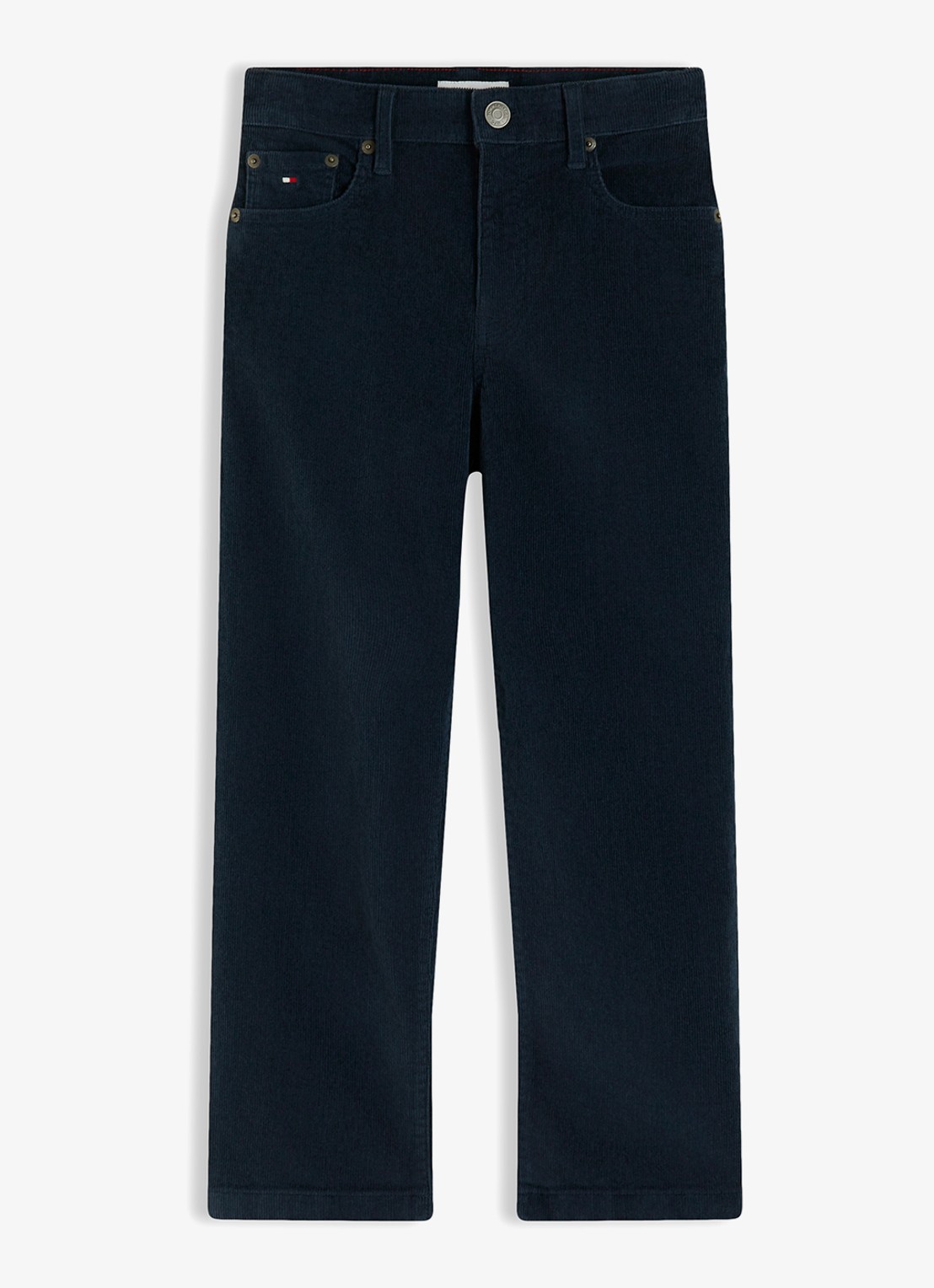 Tommy Hilfiger Straight leg jeans met steekzakken - voorkant donkerblauw