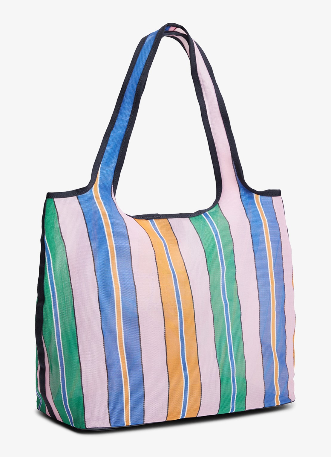 Tommy Hilfiger Strandtas met streepprint en logo - achterkant multicolor