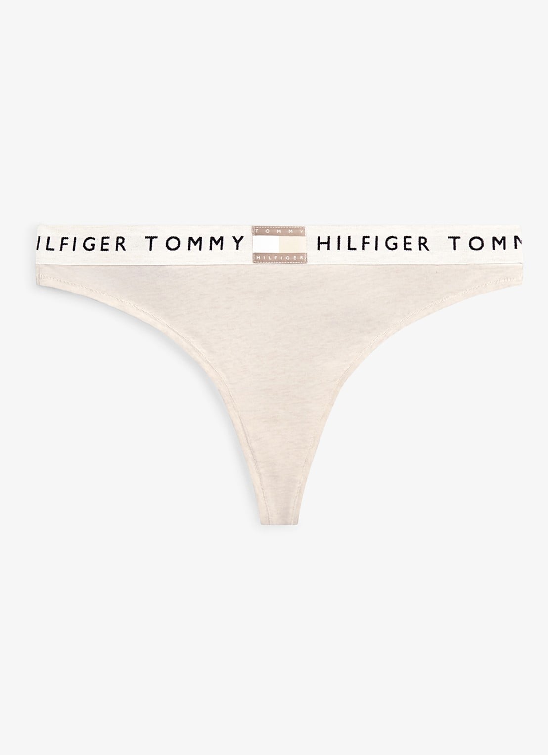 Tommy Hilfiger String met logoband - voorkant 4 beige