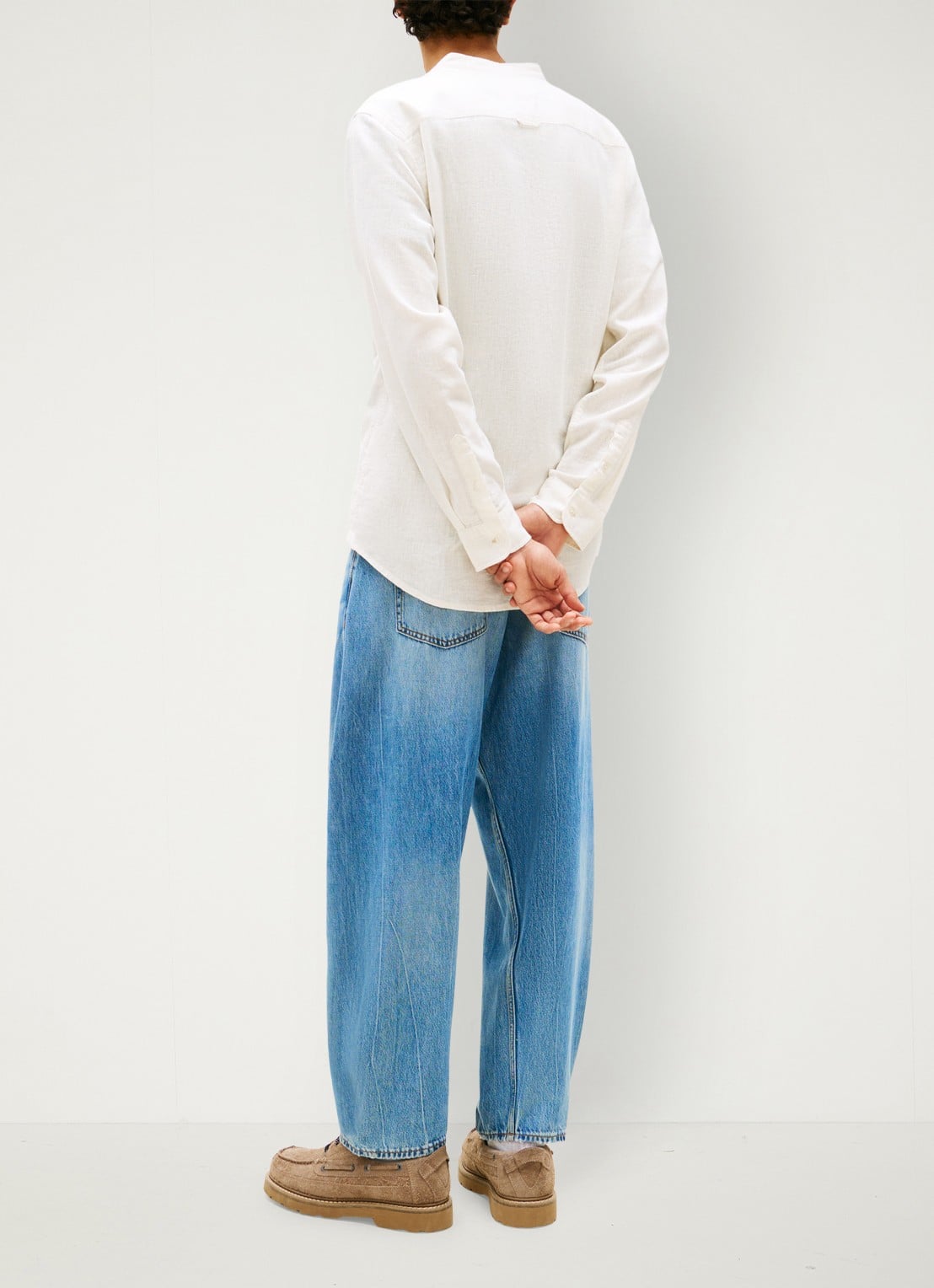 Tommy Hilfiger Sweater in katoenblend - achterkant 3 gebroken wit