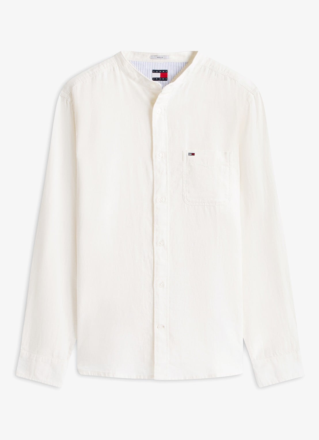 Tommy Hilfiger Sweater in katoenblend - voorkant gebroken wit
