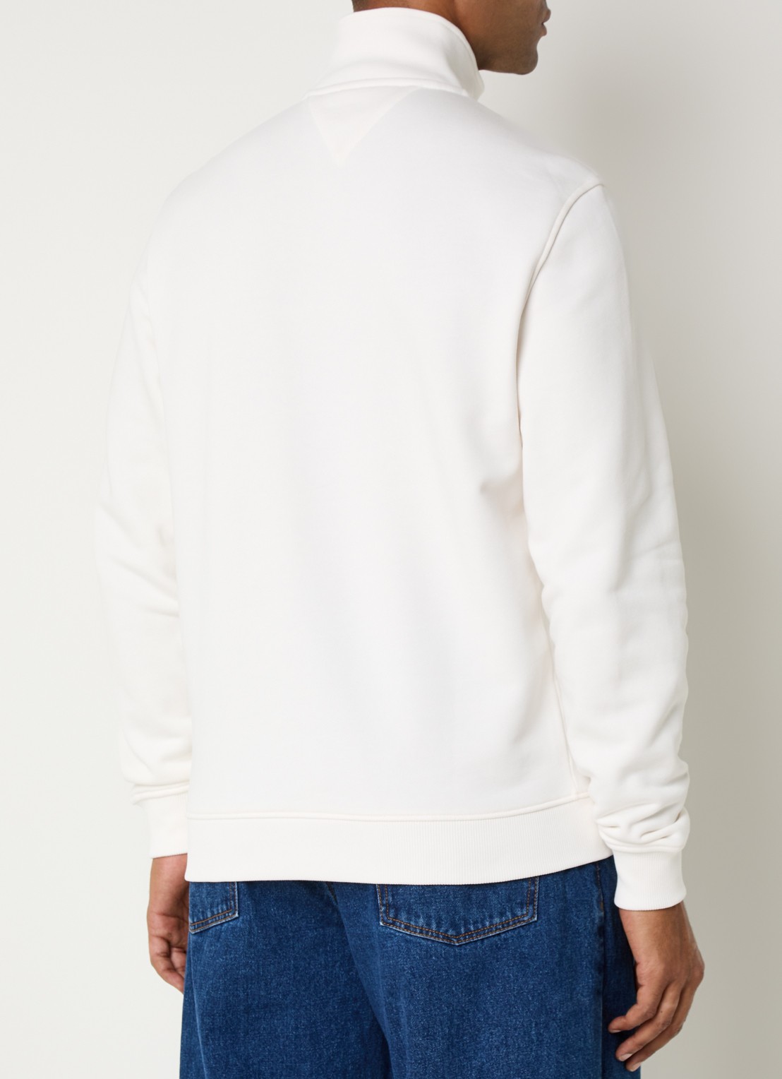 Tommy Hilfiger Sweater met halve rits en logo - achterkant 2 wit