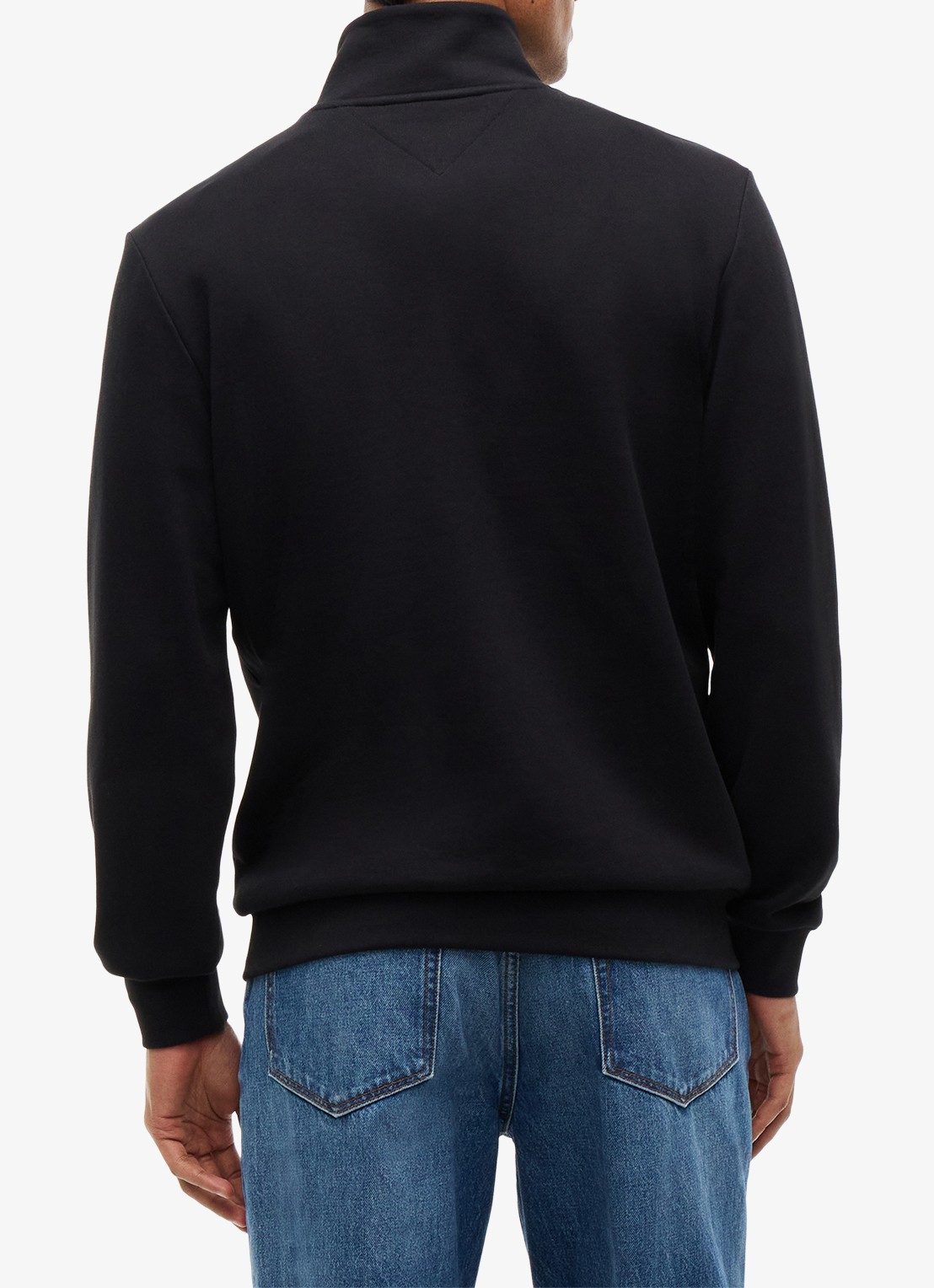 Tommy Hilfiger Sweater met halve rits - achterkant 3 zwart