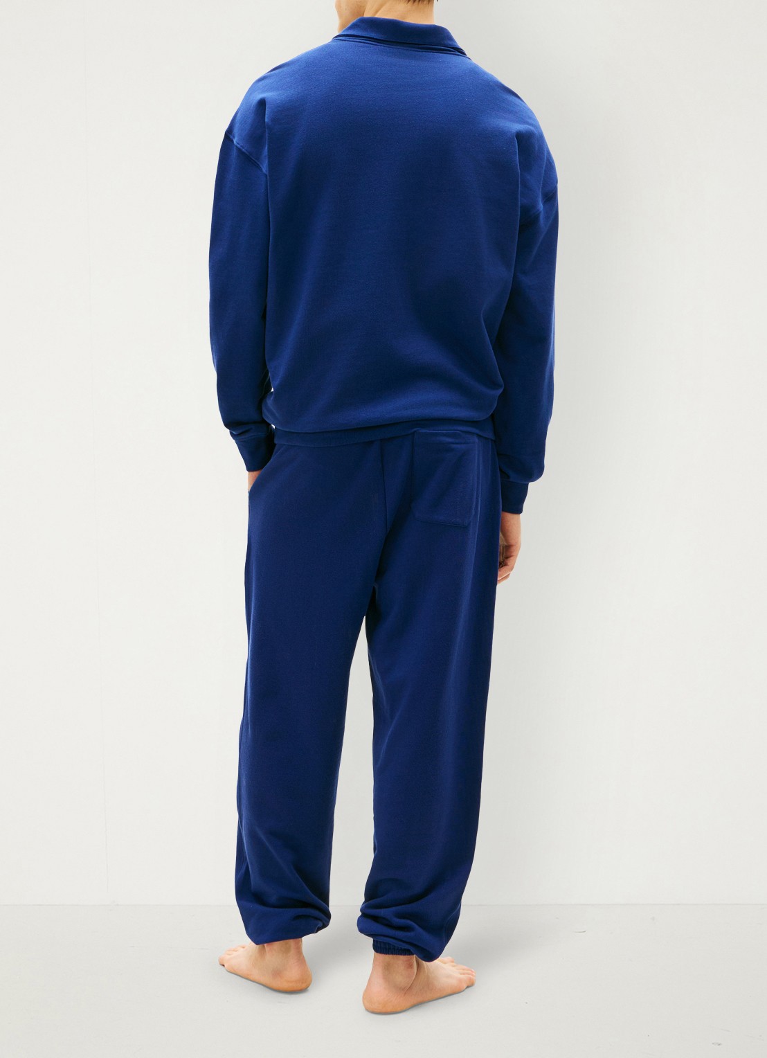 Tommy Hilfiger Sweater met halve rits - achterkant 5 kobaltblauw