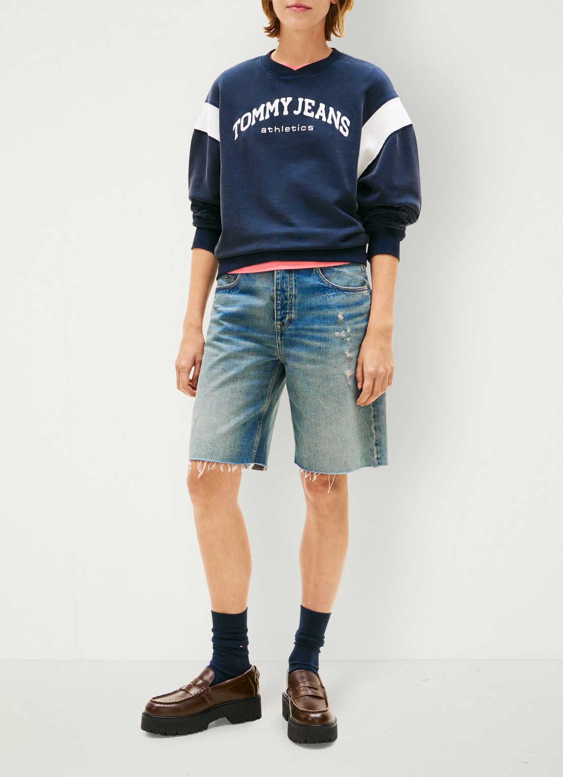 Tommy Hilfiger Sweater met logo - voorkant 3 donkerblauw