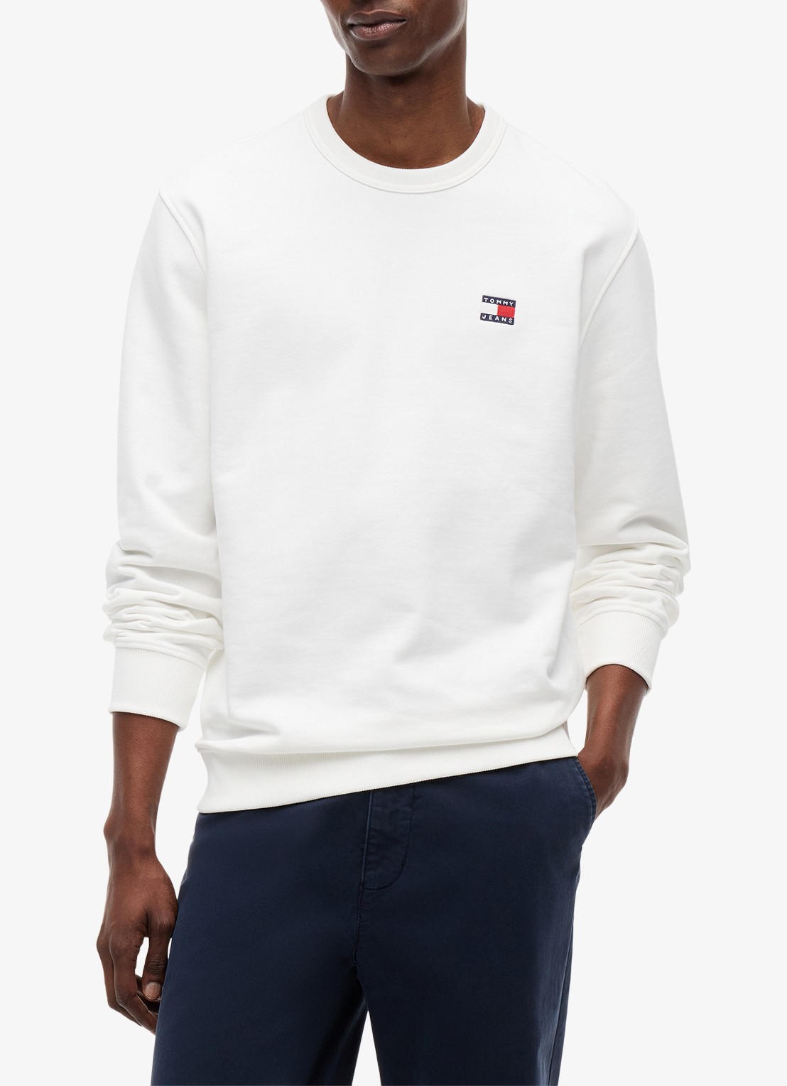 Tommy Hilfiger Sweater met logo - detail wit