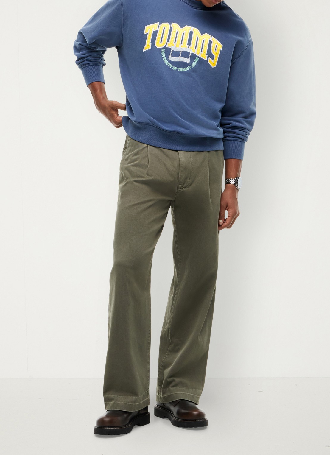 Tommy Hilfiger Sweater met logo - voorkant 5 blauw