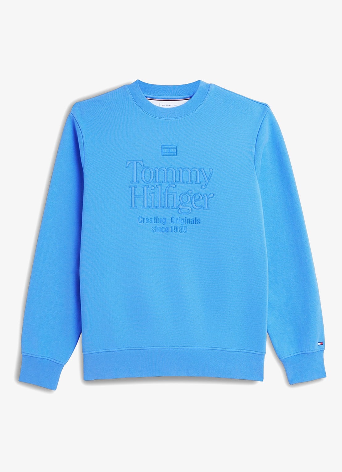 Tommy Hilfiger Sweater met logo - voorkant 4 middenblauw