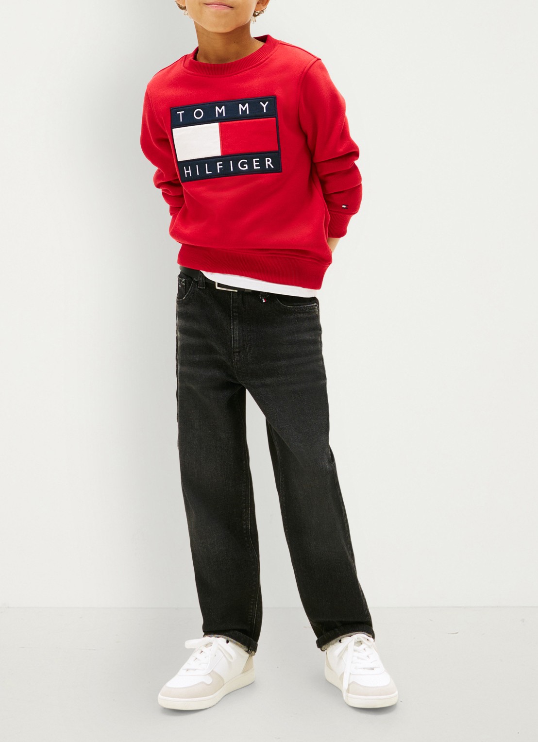 Tommy Hilfiger Sweater met logo - detail 6 rood