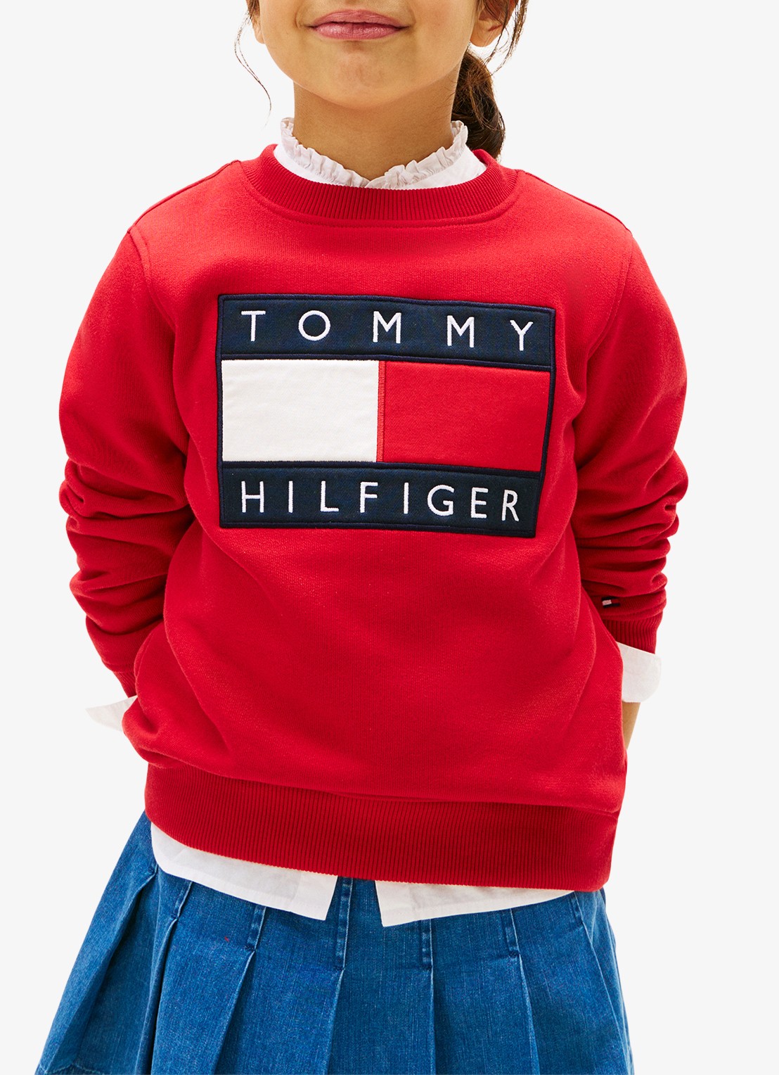 Tommy Hilfiger Sweater met logo - detail 7 rood