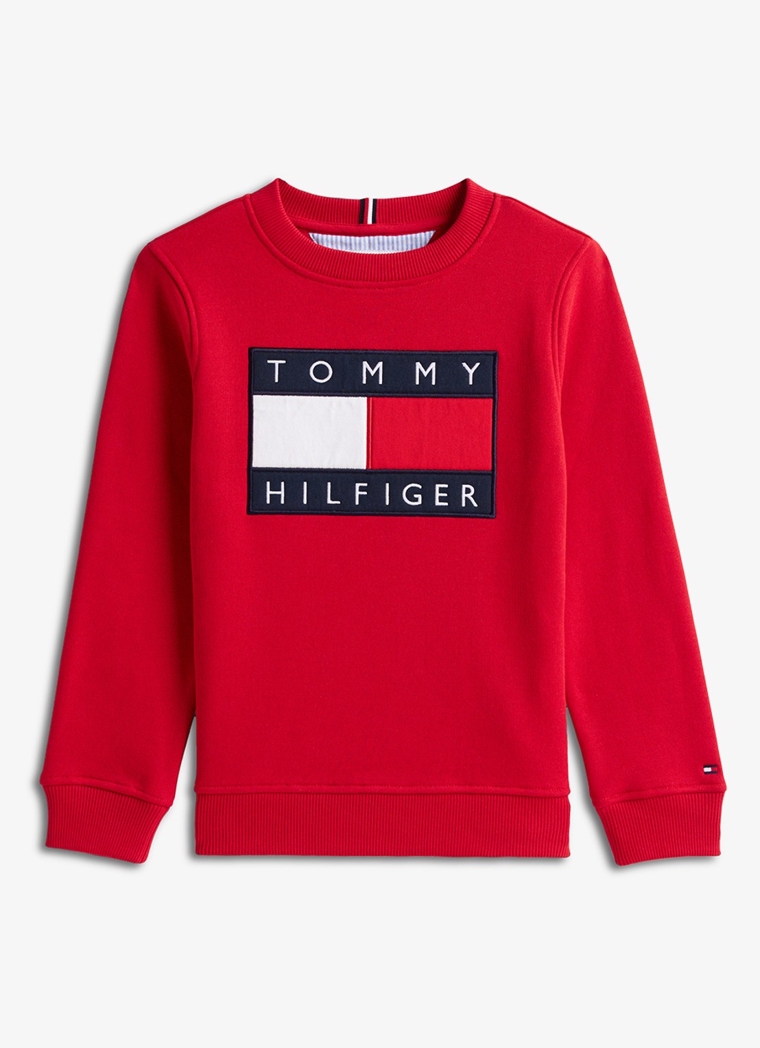 Tommy Hilfiger Sweater met logo - voorkant rood