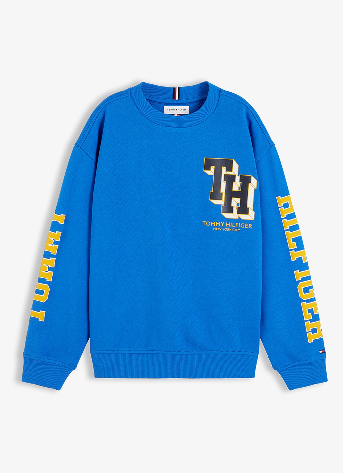Tommy Hilfiger Sweater met logo - voorkant 3 blauw