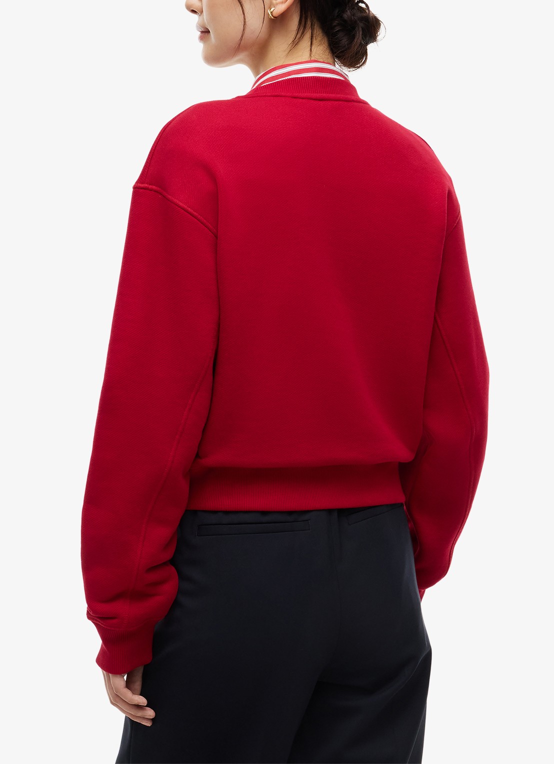Tommy Hilfiger Sweater met logoborduring - achterkant 3 rood