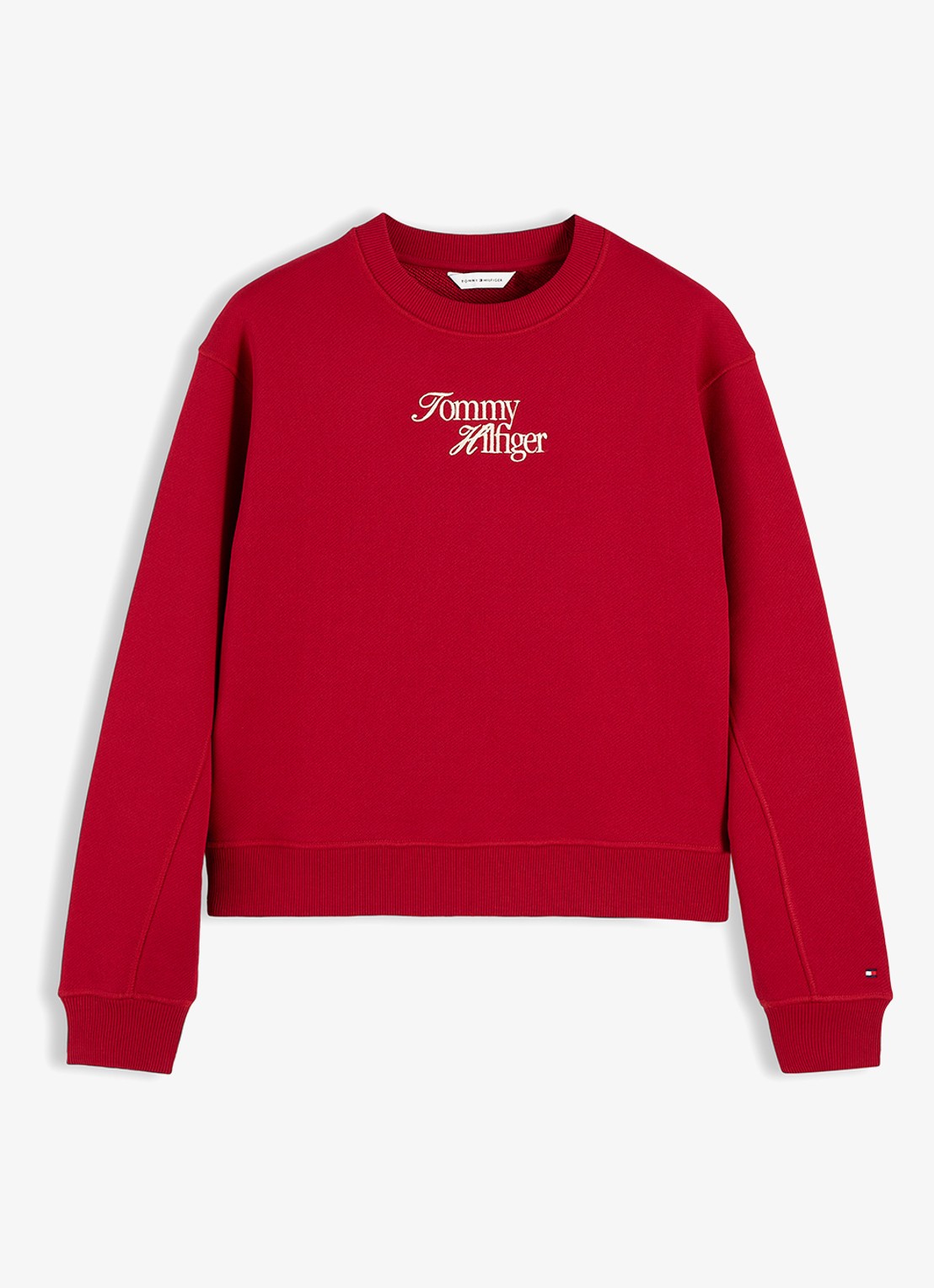 Tommy Hilfiger Sweater met logoborduring - voorkant 4 rood
