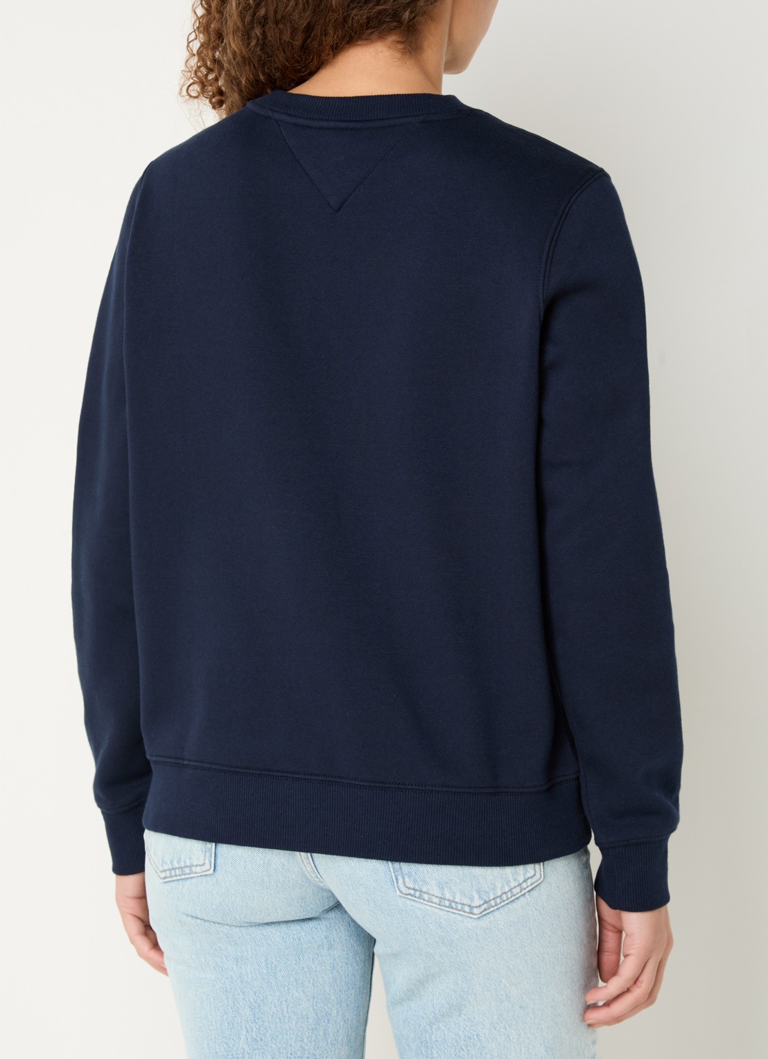 Tommy Hilfiger Sweater met logoborduring - achterkant 4 donkerblauw