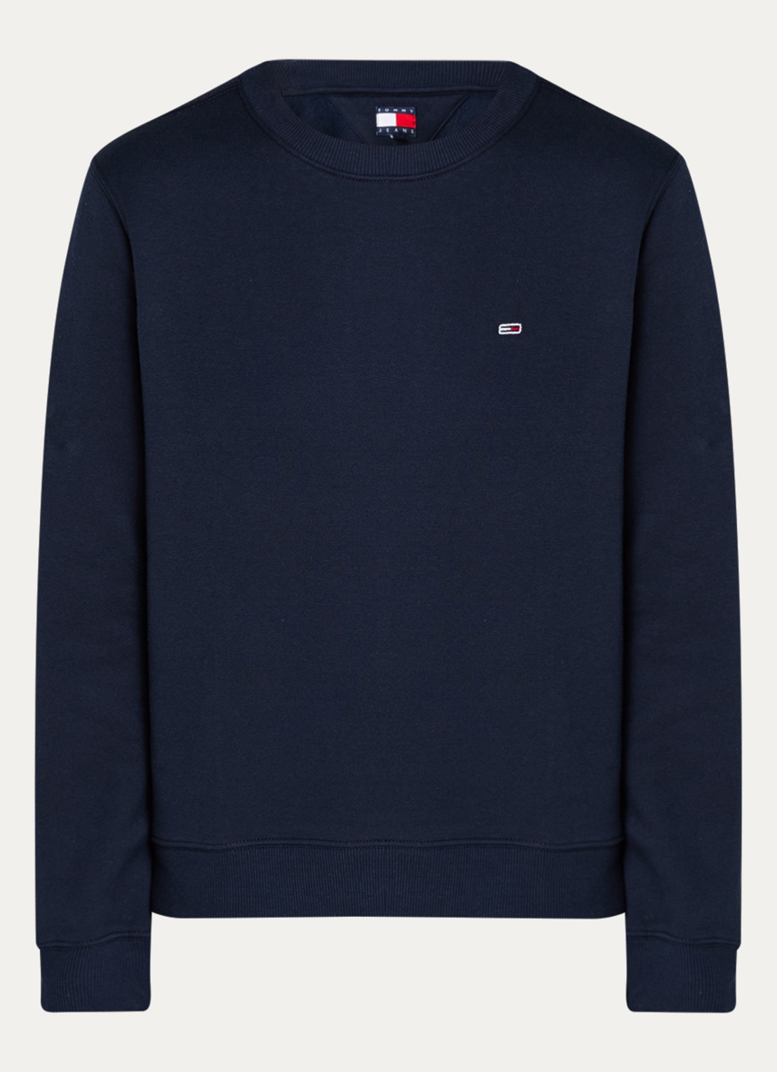 Tommy Hilfiger Sweater met logoborduring - voorkant donkerblauw