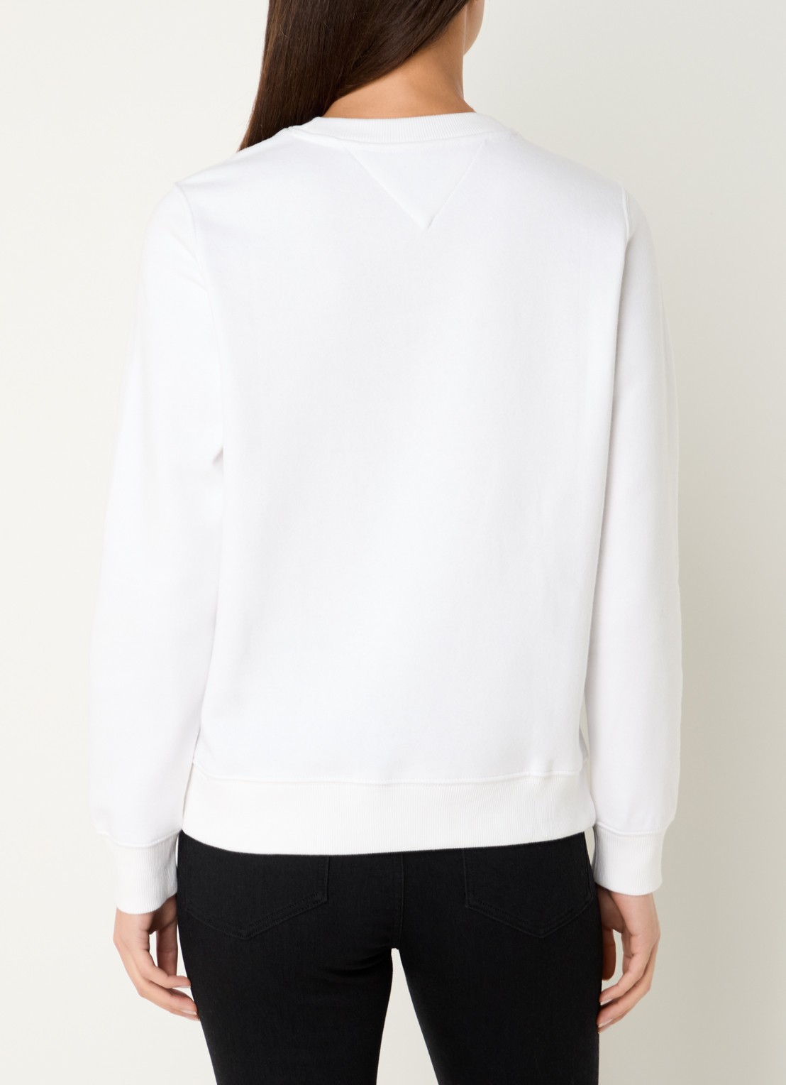Tommy Hilfiger Sweater met logoborduring - achterkant 3 wit