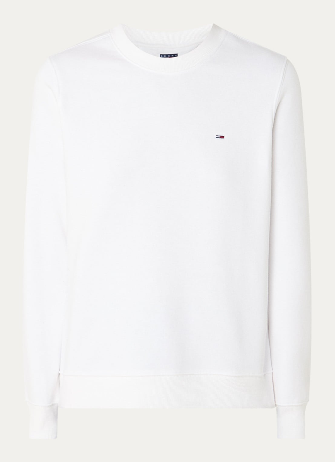 Tommy Hilfiger Sweater met logoborduring - voorkant wit