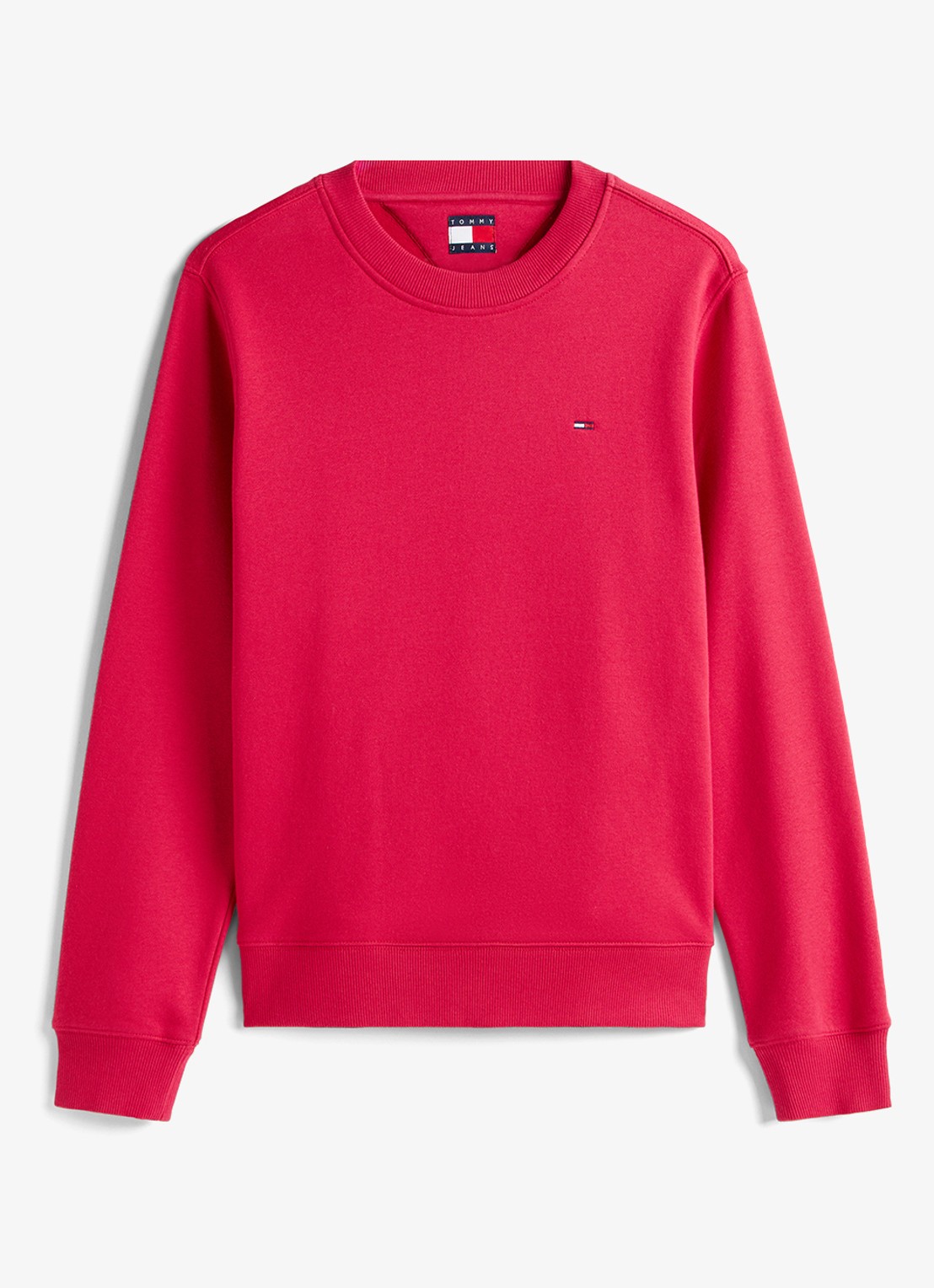 Tommy Hilfiger Sweater met logoborduring - voorkant 4 cranberryrood