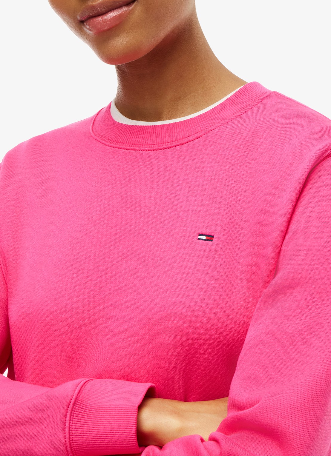 Tommy Hilfiger Sweater met logoborduring - detail 4 bright cerise pink-t1k