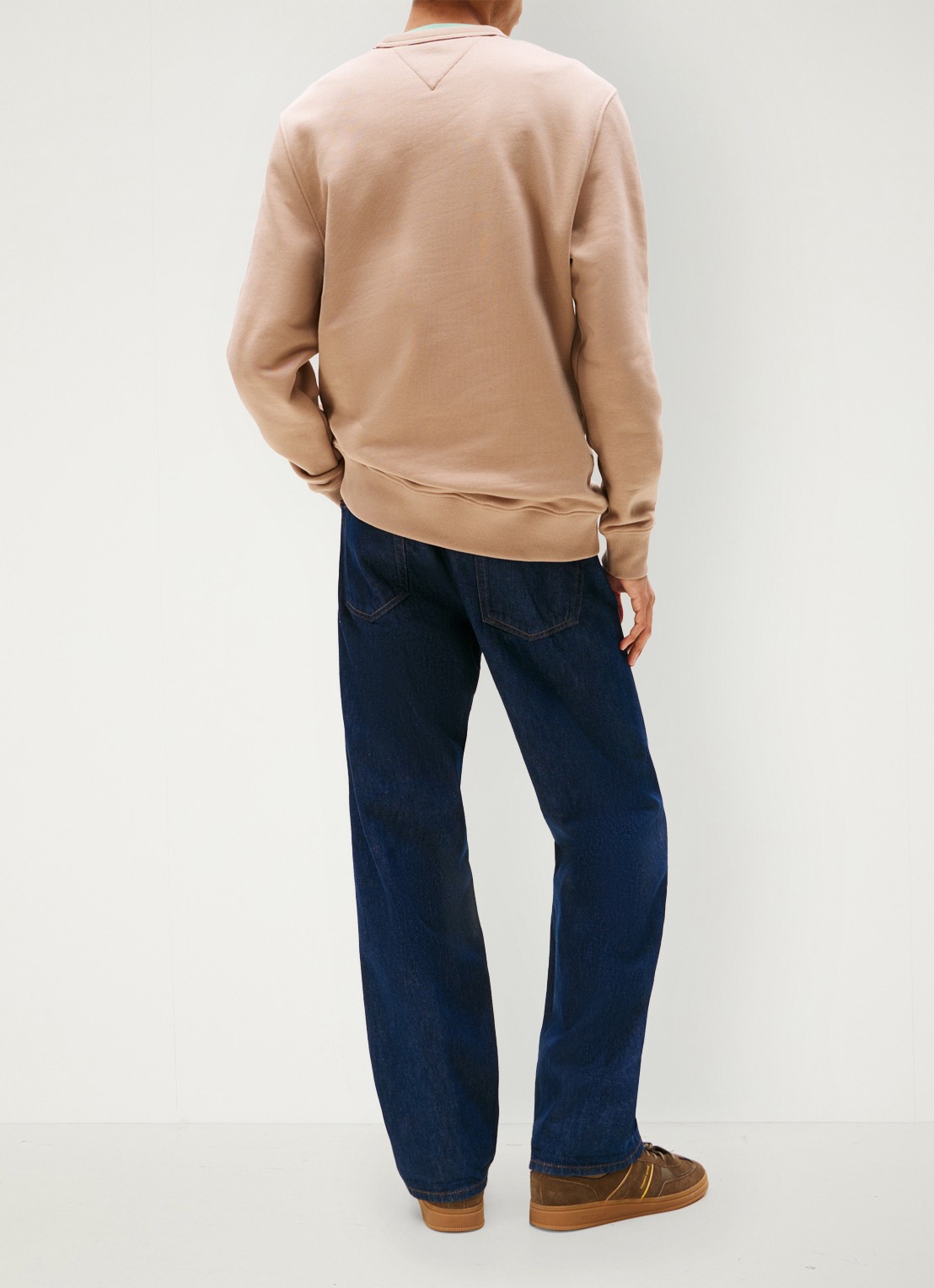 Tommy Hilfiger Sweater met logoborduring - achterkant 5 beige