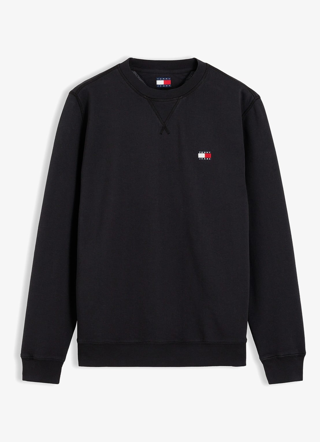 Tommy Hilfiger Sweater met logoborduring - voorkant 3 zwart