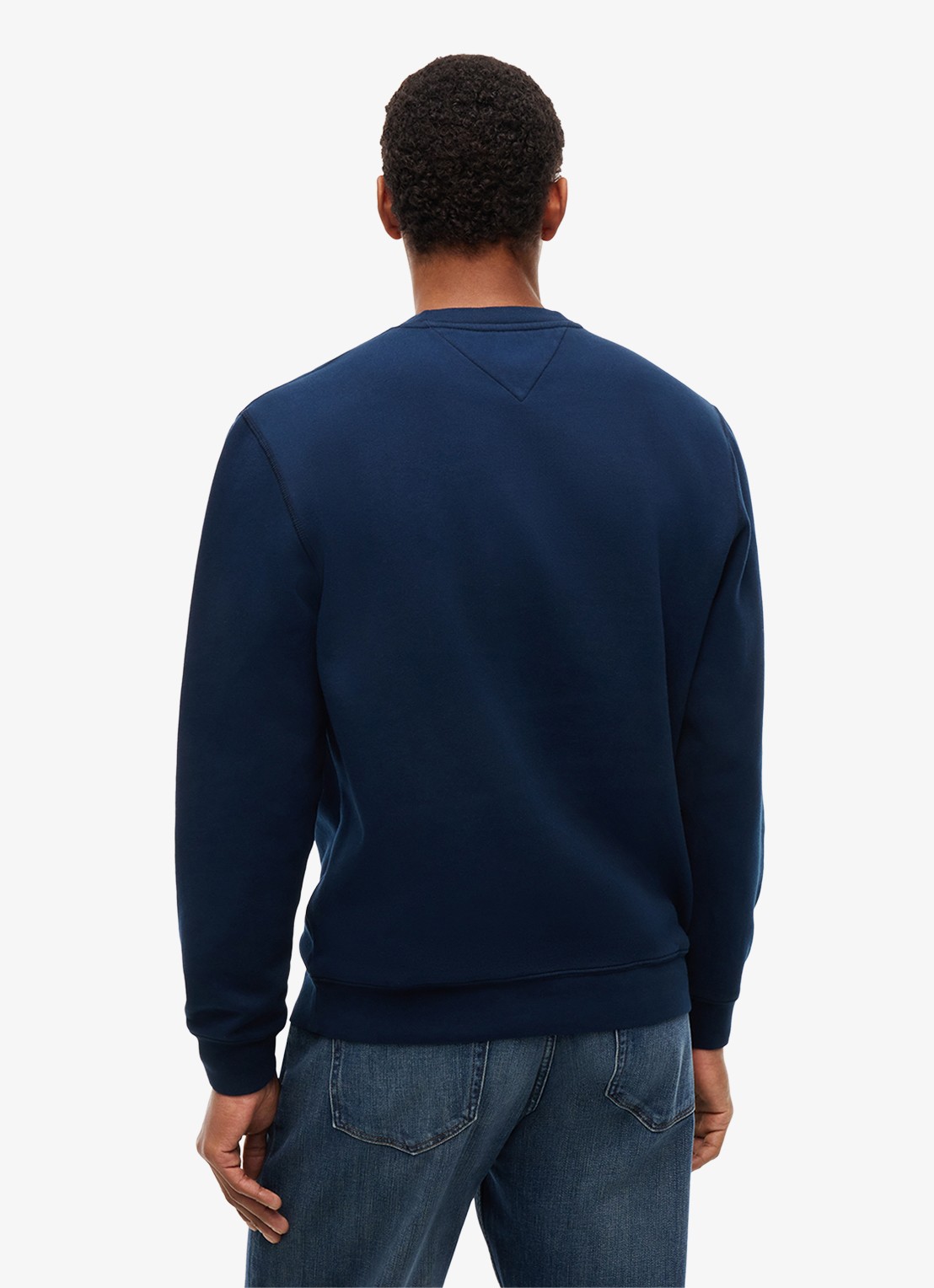 Tommy Hilfiger Sweater met logoborduring - achterkant 3 donkerblauw
