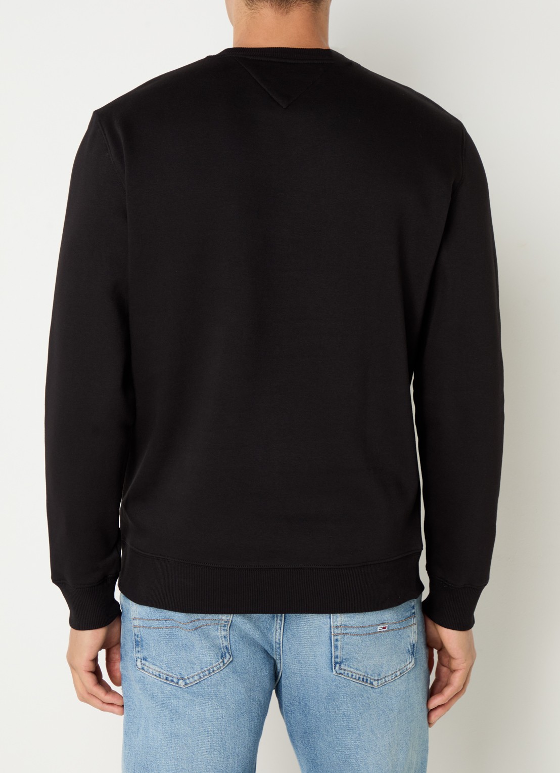 Tommy Hilfiger Sweater met logoborduring - achterkant zwart