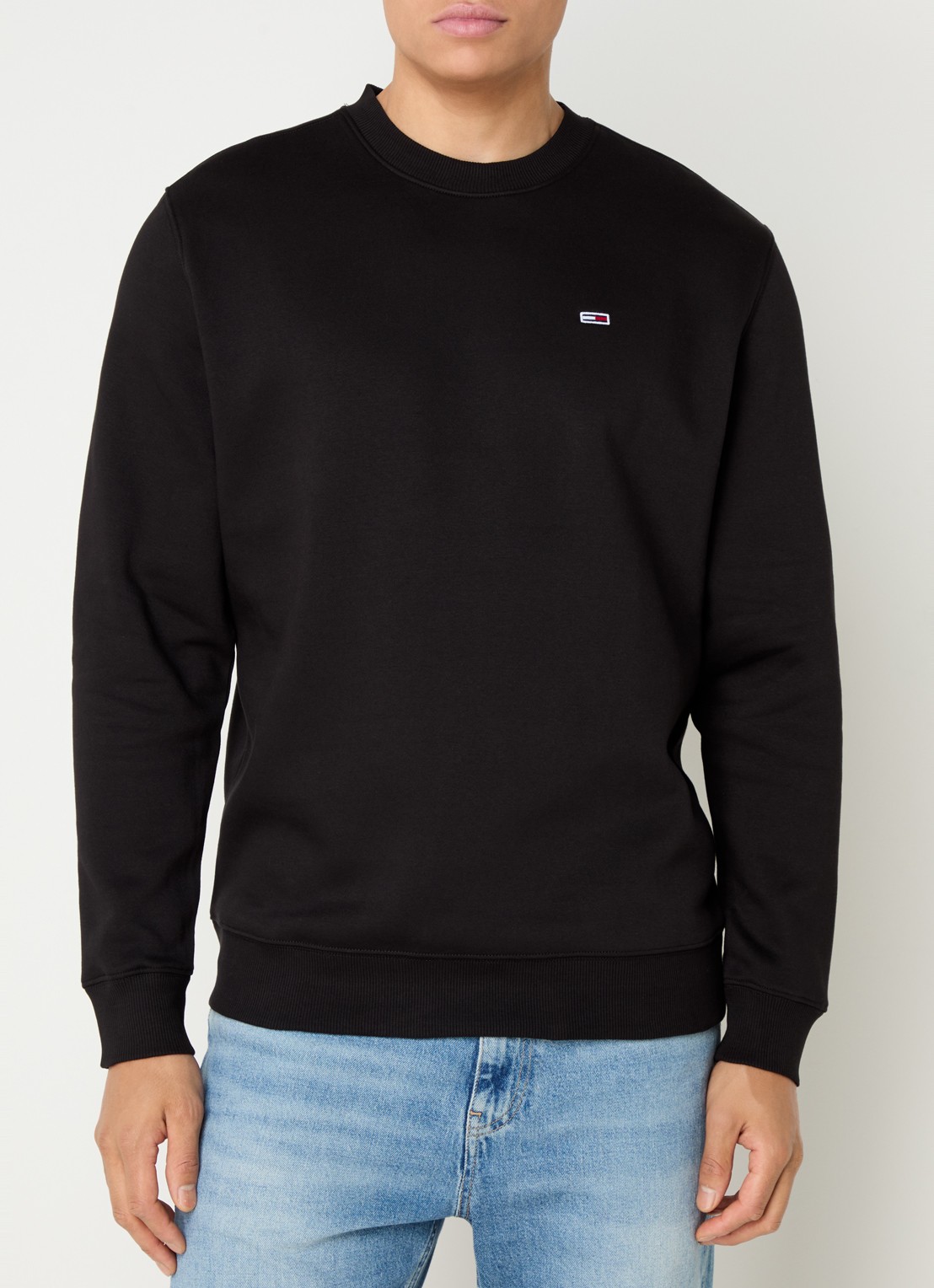 Tommy Hilfiger Sweater met logoborduring - detail 2 zwart
