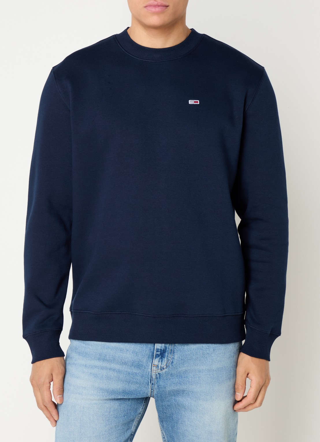 Tommy Hilfiger Sweater met logoborduring - detail 4 donkerblauw